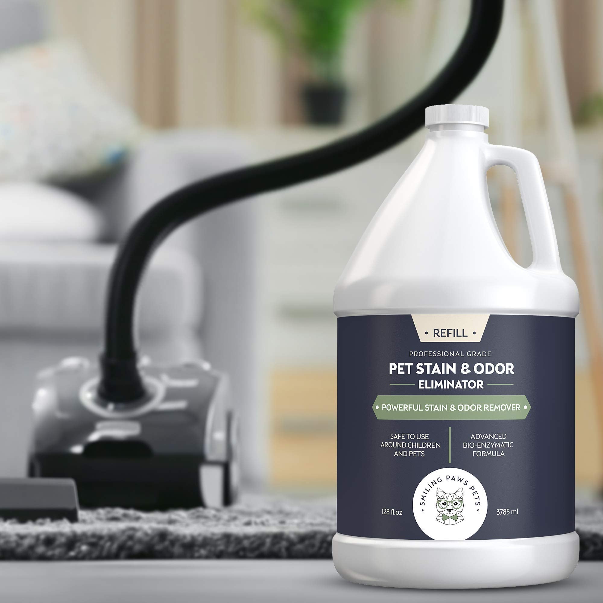 Smiling Paws Pets Cat Urine Odor Remover, Professional Dog Urine Cleaner Solution, Pet Odor & Scent Eliminator - Remove Dog & Ca