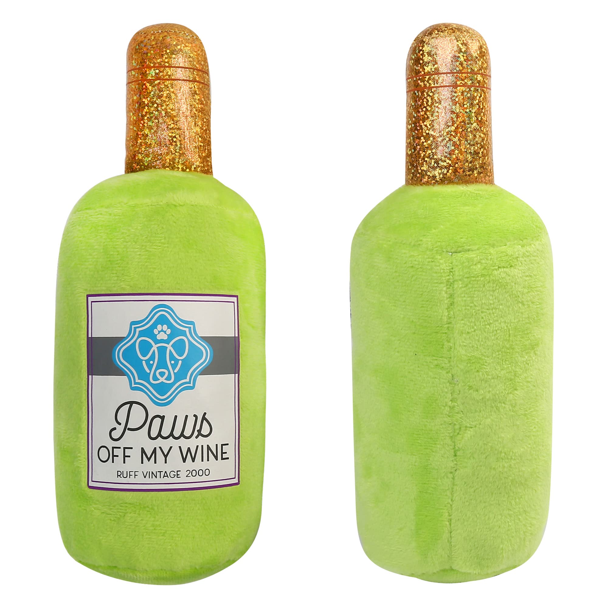 Prime Pets Plush Dog Toy, Crinkle Dog Toys, Wine Bottle Pet Toy For Small Medium Large Dogs
