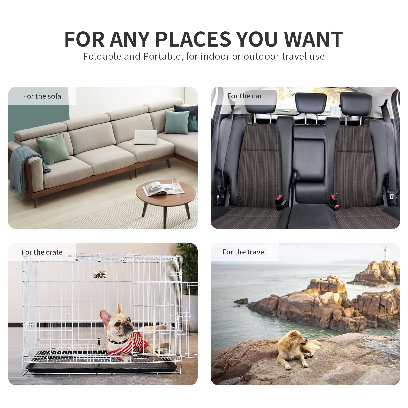 Vetasac Dog Bed Mat, Soft And Warm Pet Cushion, Dual Purpose Washable Mattress Bed For Small Medium Large Dog And Cat Sleeping Xb004 (36'X23', Dark Grey)