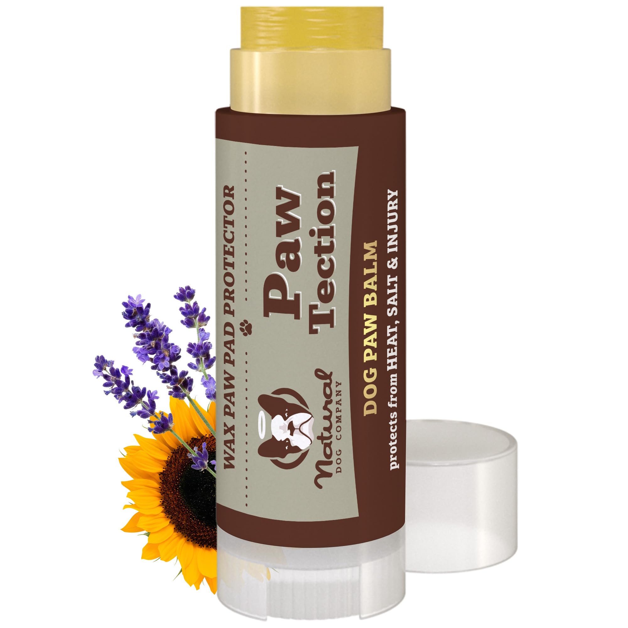 Natural Dog Company PawTection Balm for Dogs, Dog Paw Protector, Moisturizing Dog Paw Balm for Dry, Cracked Pad, Protects Paw from Extreme Weather, Paw Lotion for Allergies & Itching (0.15 oz Stick) -Like New