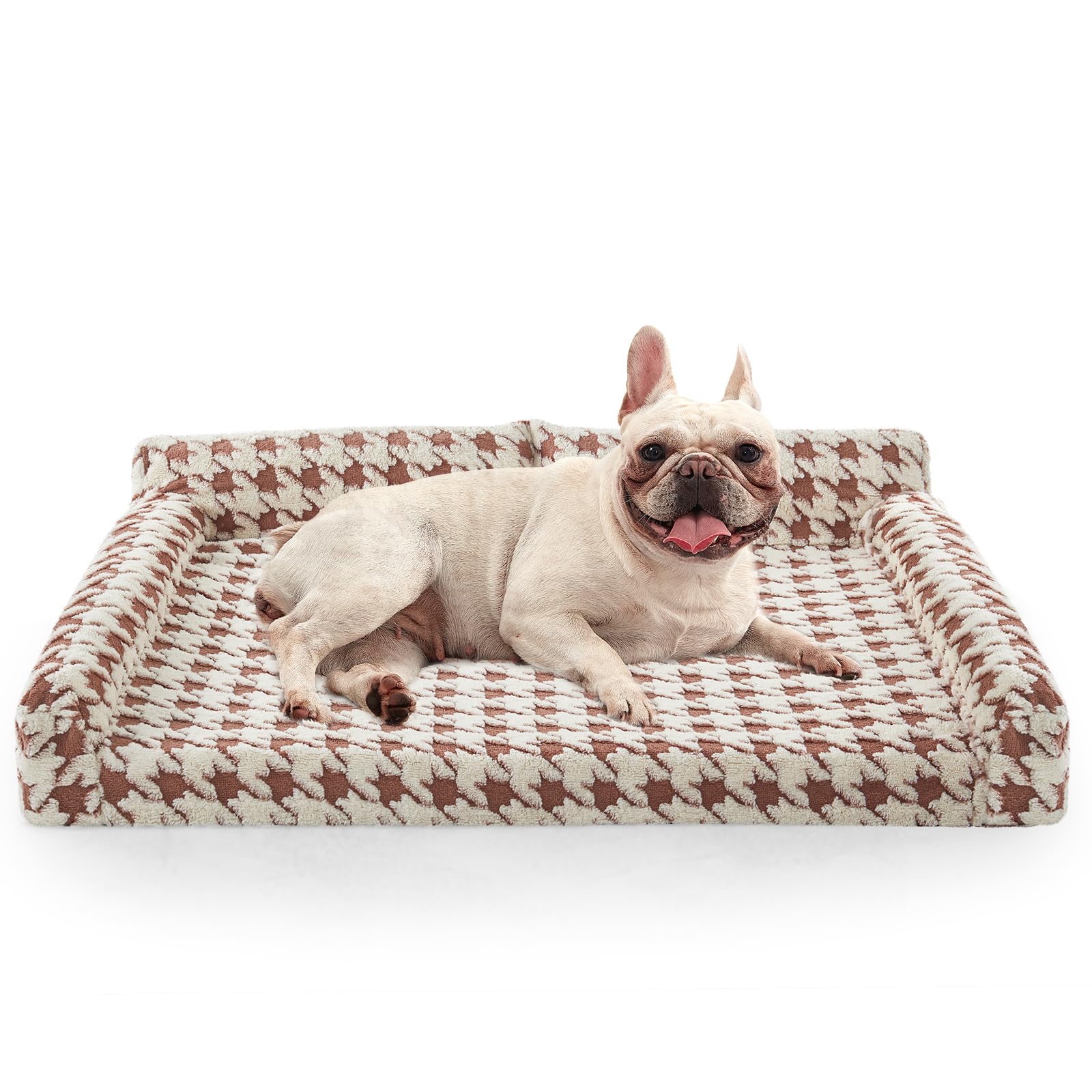 FURTIME Orthopedic Dog Bed Medium Size Dog, Medium Washable Memory Foam Pet Couch Bed with Removable Washable Cover, Non-Slip Bo