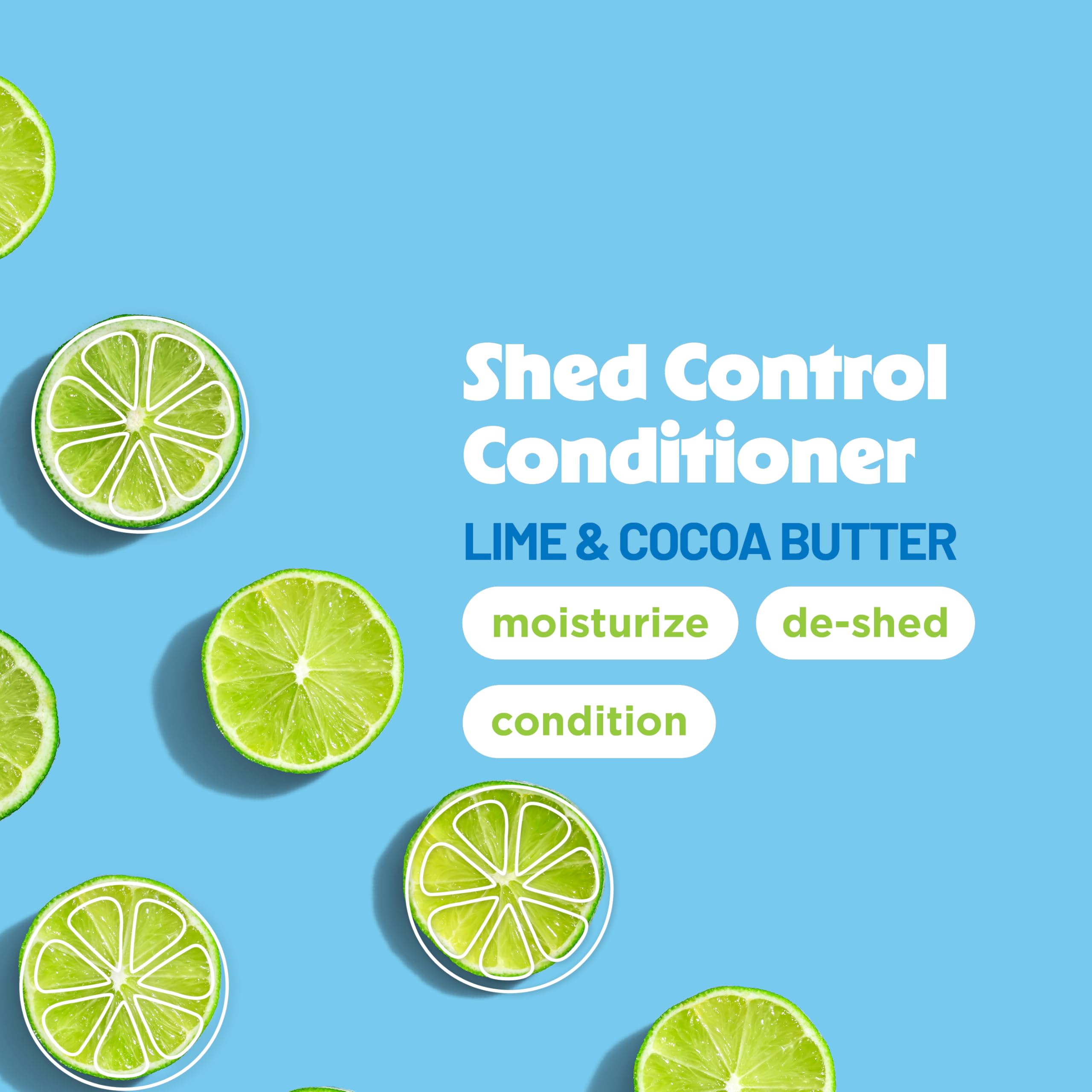 Tropiclean Deshedding Dog Conditioner, Reduces Shedding & Softens Coat, Puppy Safe, Made In The Usa, Lime & Cocoa Butter Scent,