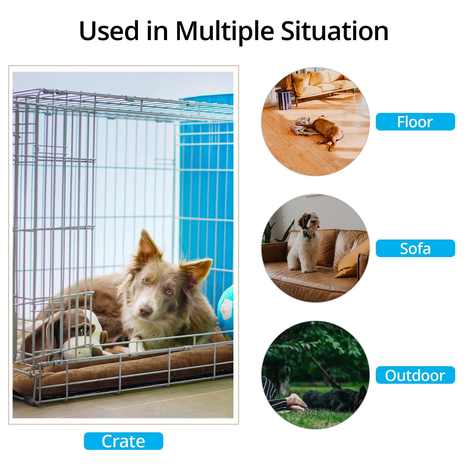 Dog Beds Crate Pad For Extra Small Dogs Fit Metal Dog Crates,Ultra Soft Dog Crate Bed Washable & Anti-Slip Kennel Pad For Dogs Cozy Sleeping Mat,Brown 22Inch