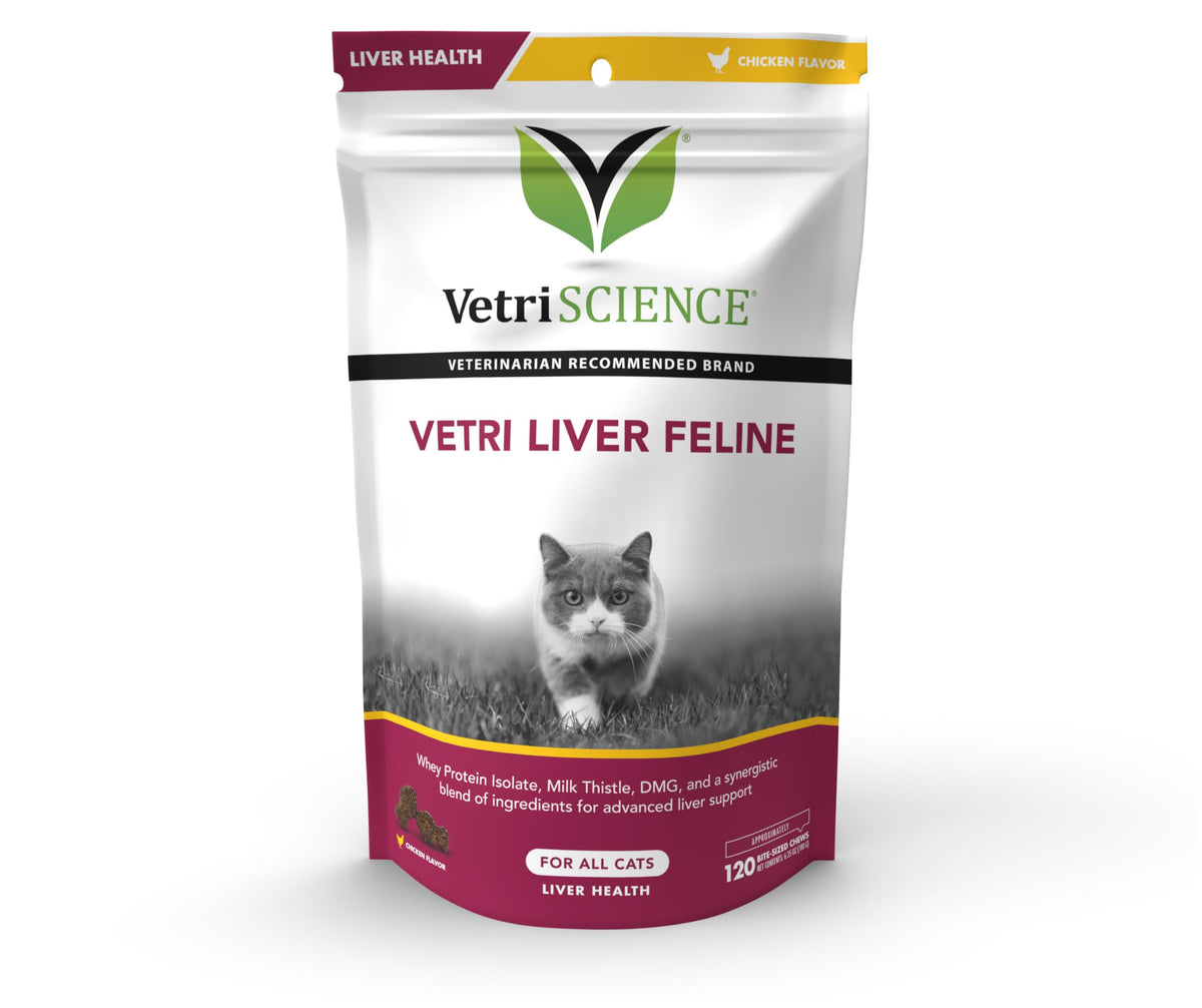 Vetriscience Vetri Liver Feline Milk Thistle Supplement For Cats “ Advanced Liver Supplement For Cats With Antioxidants, Liver Detox, For Sensitive Diets