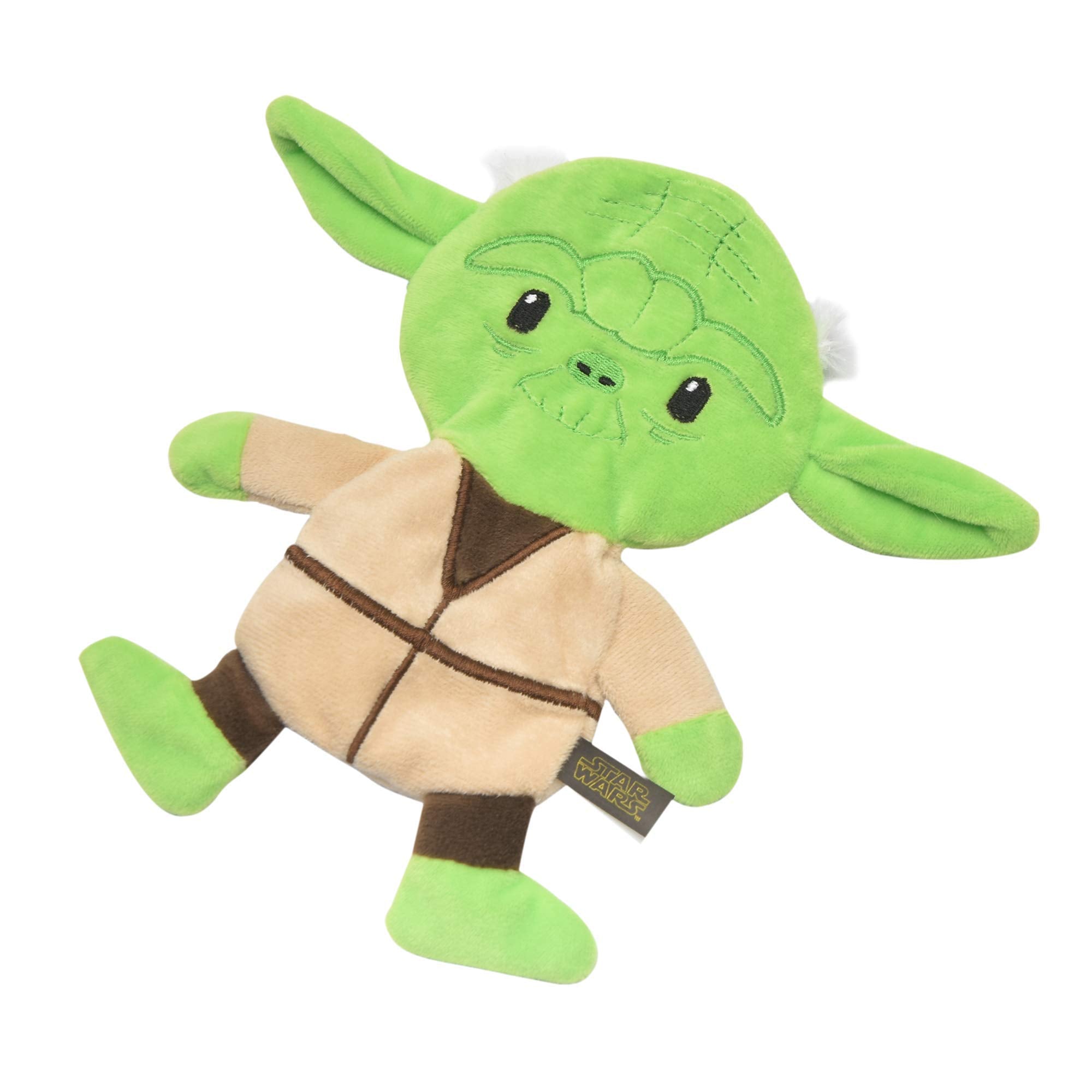 Star Wars Dog Toy Yoda 6 Inch Plush Flattie Dog Toy | Small Yoda Dog Toy, Small Dog Chew Toy For All Dogs | Flat Dog Toy, Stuffingless Dog Toy For Pets