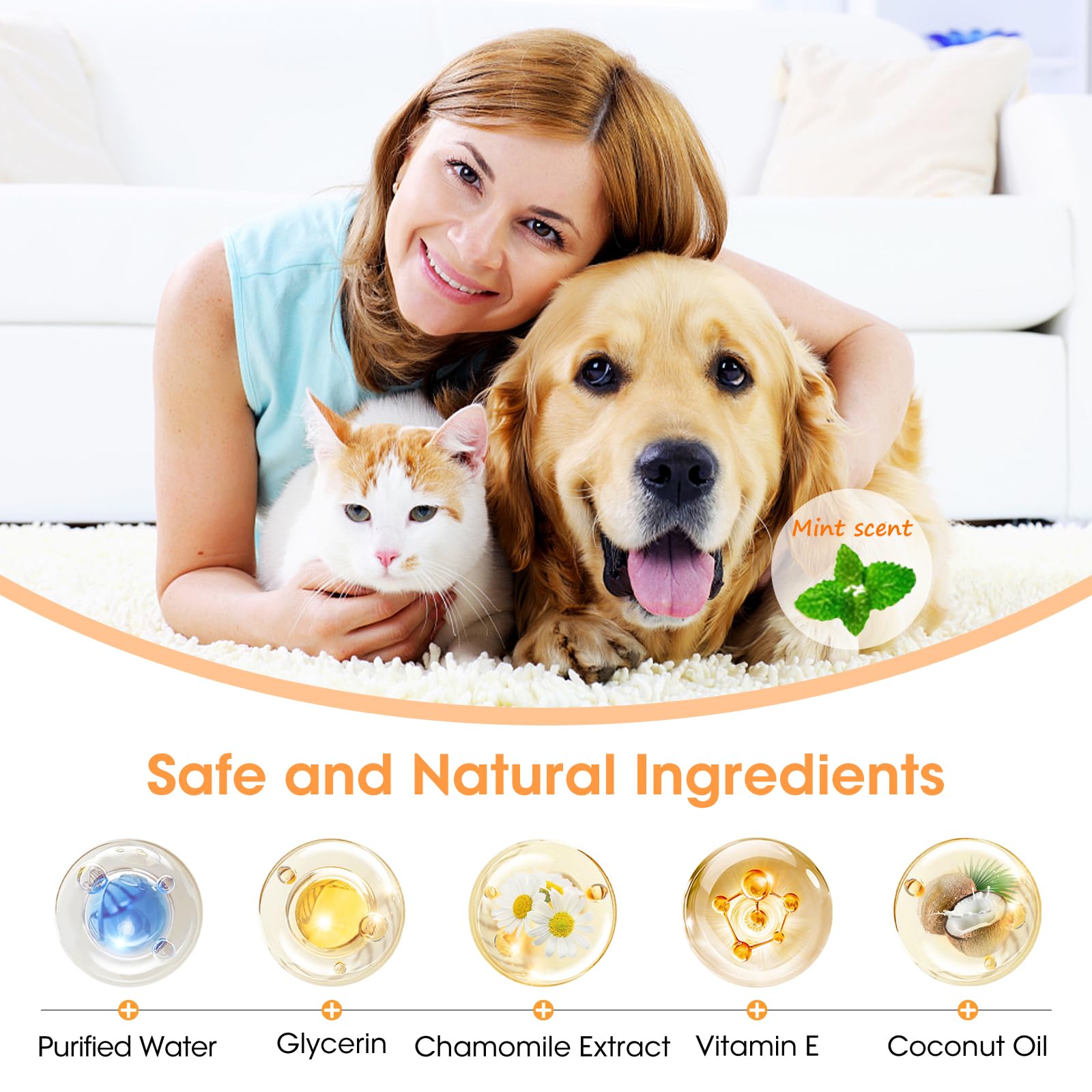 Kopmath Dog Teeth Cleaning Wipes, Wider Dog Dental Wipes For Teeth, Reduce Plaque & Tartar, Freshen Breath,Safe& Natural Pet Den