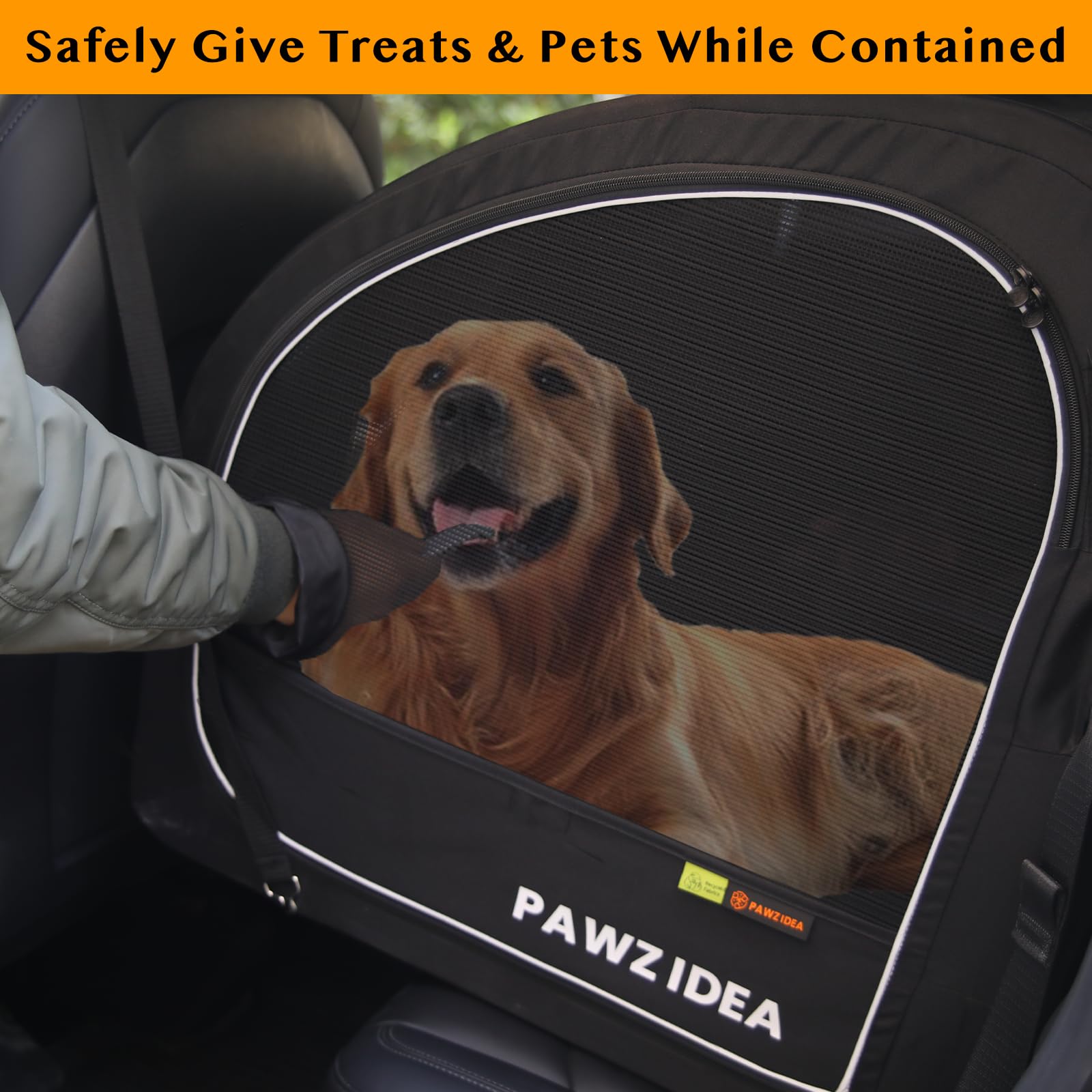 PAWZIDEA Dog Stroller for Large Dogs, Pet Stroller with Detachable Carrier for Portable Dog Crate for Car Seat, Foldable Dogs Jo