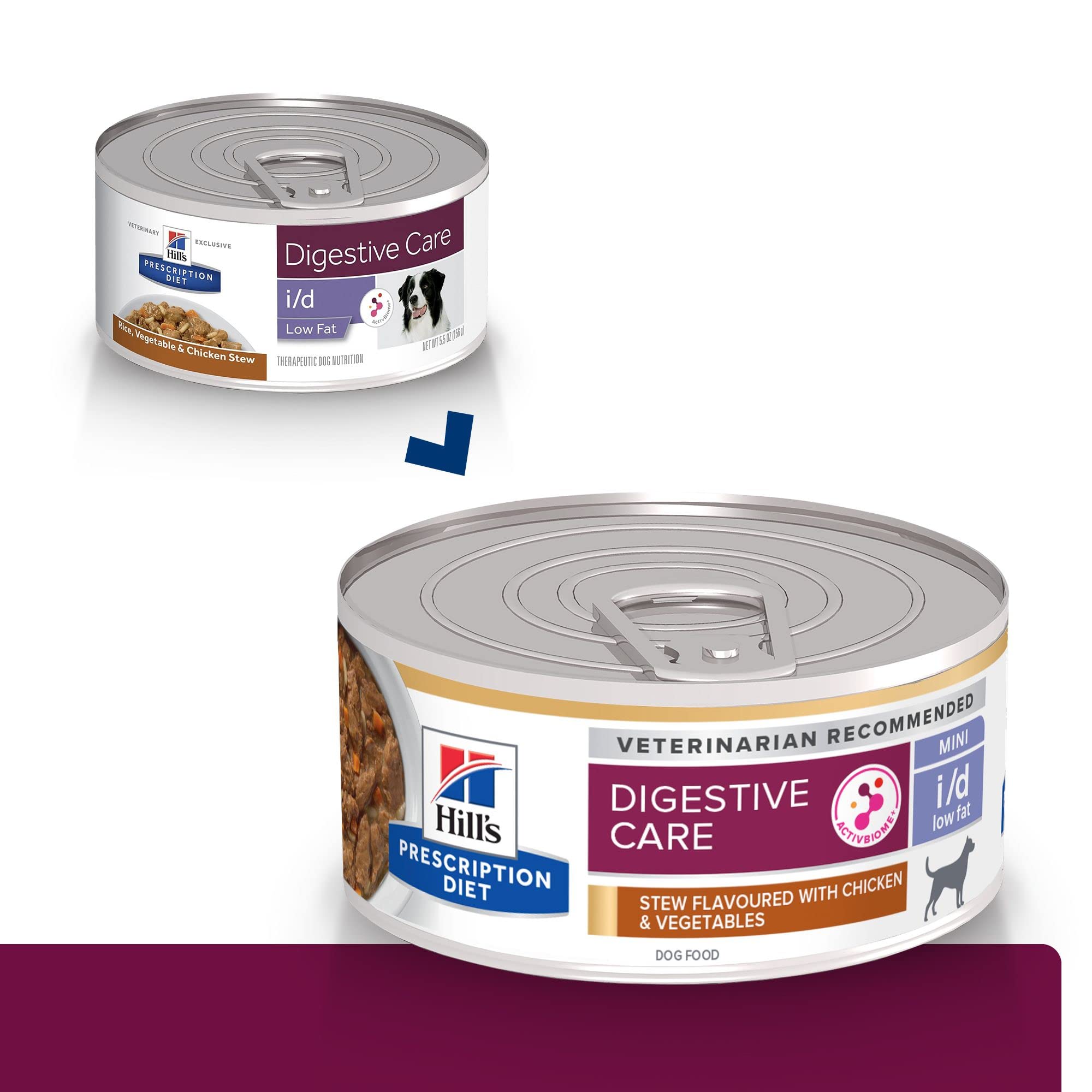 Hills Prescription Diet i/d Low Fat Digestive Care Rice, Vegetable & Chicken Stew Wet Dog Food, Veterinary Diet, 5.5 oz. Cans,