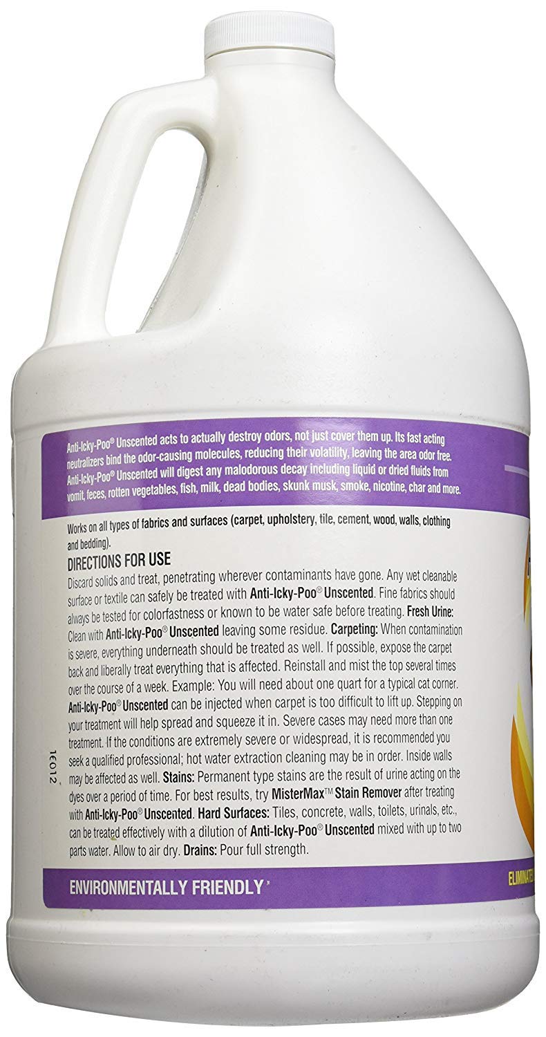Mister Max Unscented Anti Icky Poo Odor Remover, Gallon Size