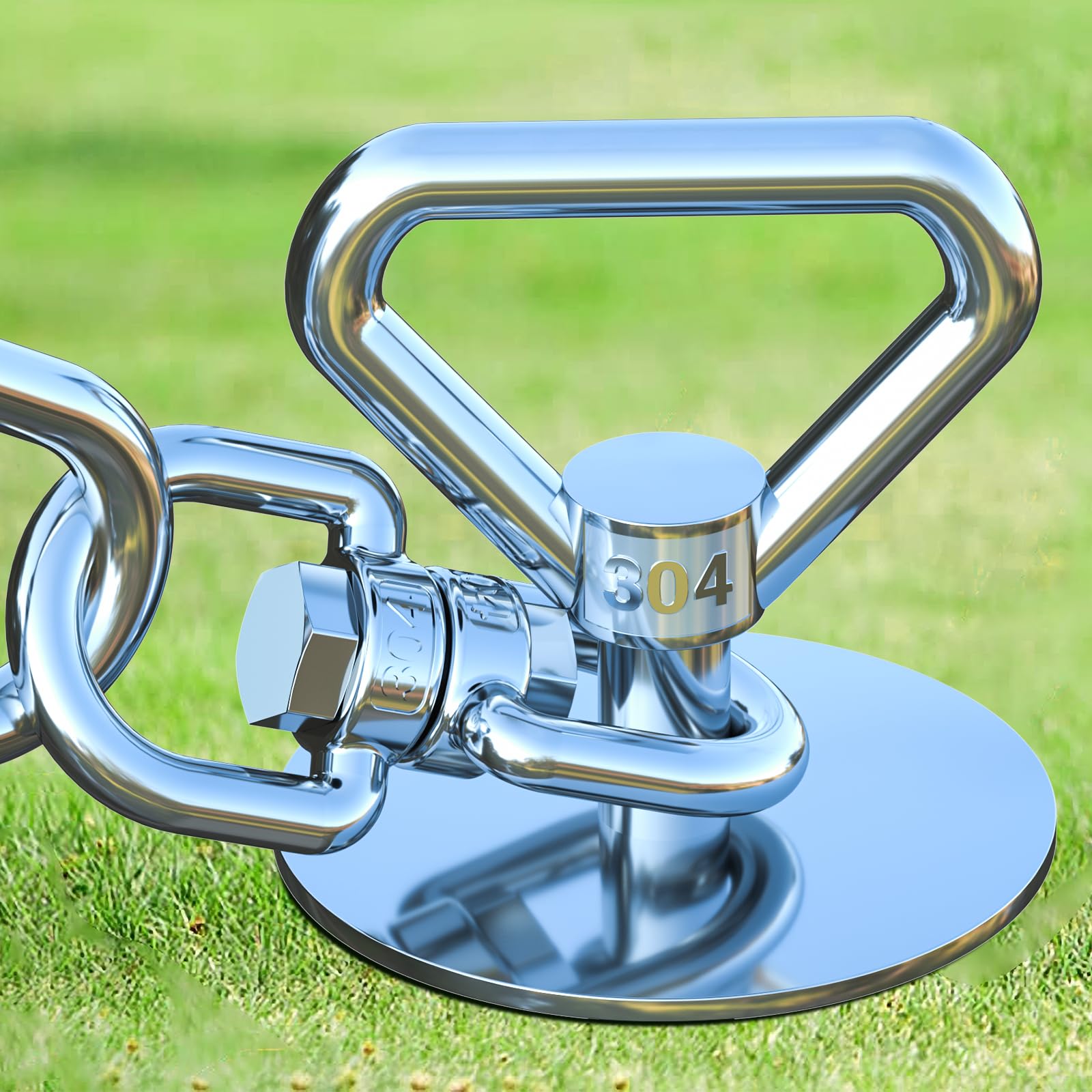 Catapamey Dog Tie Out Stake,360 Swivel Dog Run Stake - 304 Stainless Steel Stake,Dog Runner For Yard,Use Any Dog Tie Out Cable O