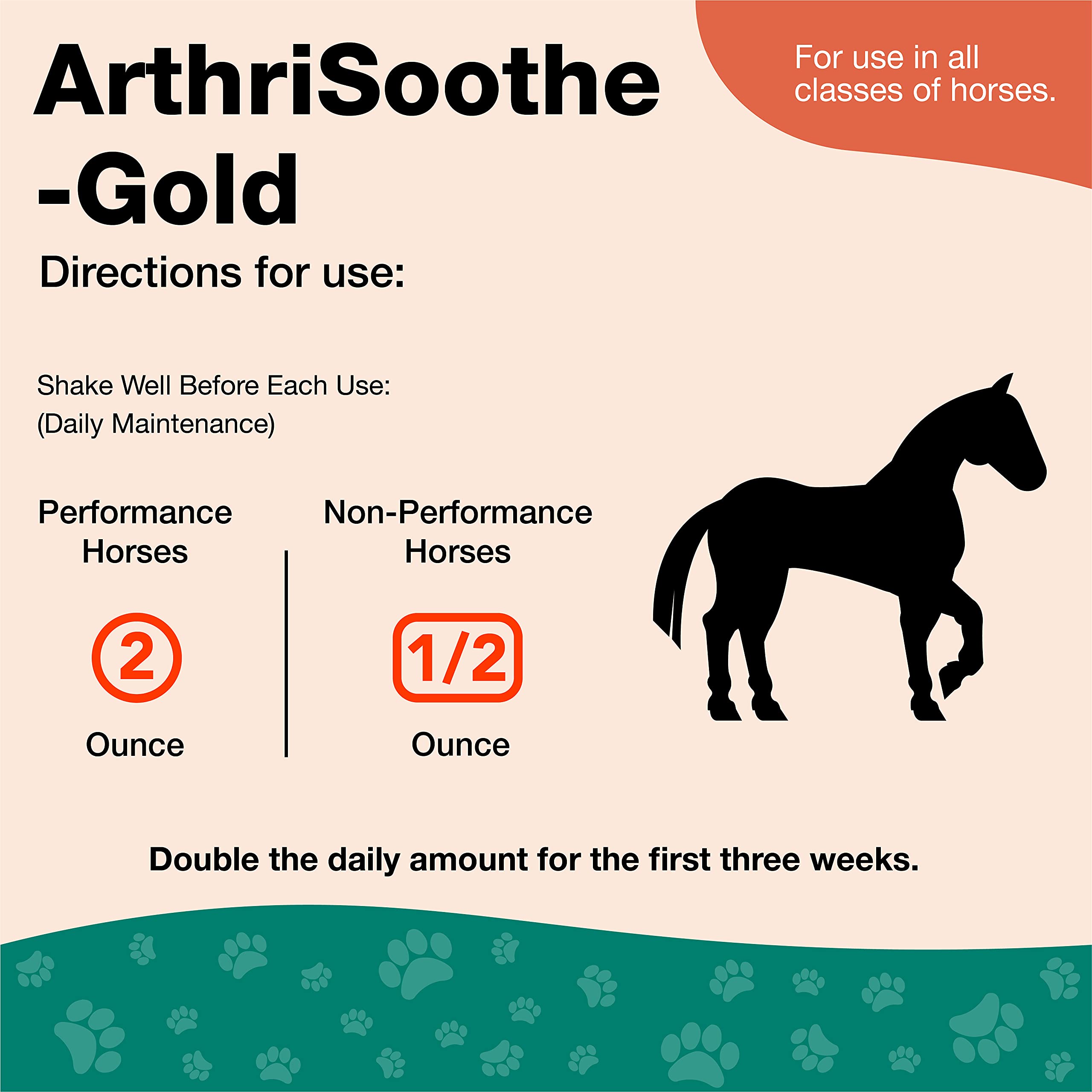 NaturVet ArthriSoothe-GOLD Advanced Equine Glucosamine Joint Supplement Formula for Horses, Liquid, Made in the USA, 32 Ounce