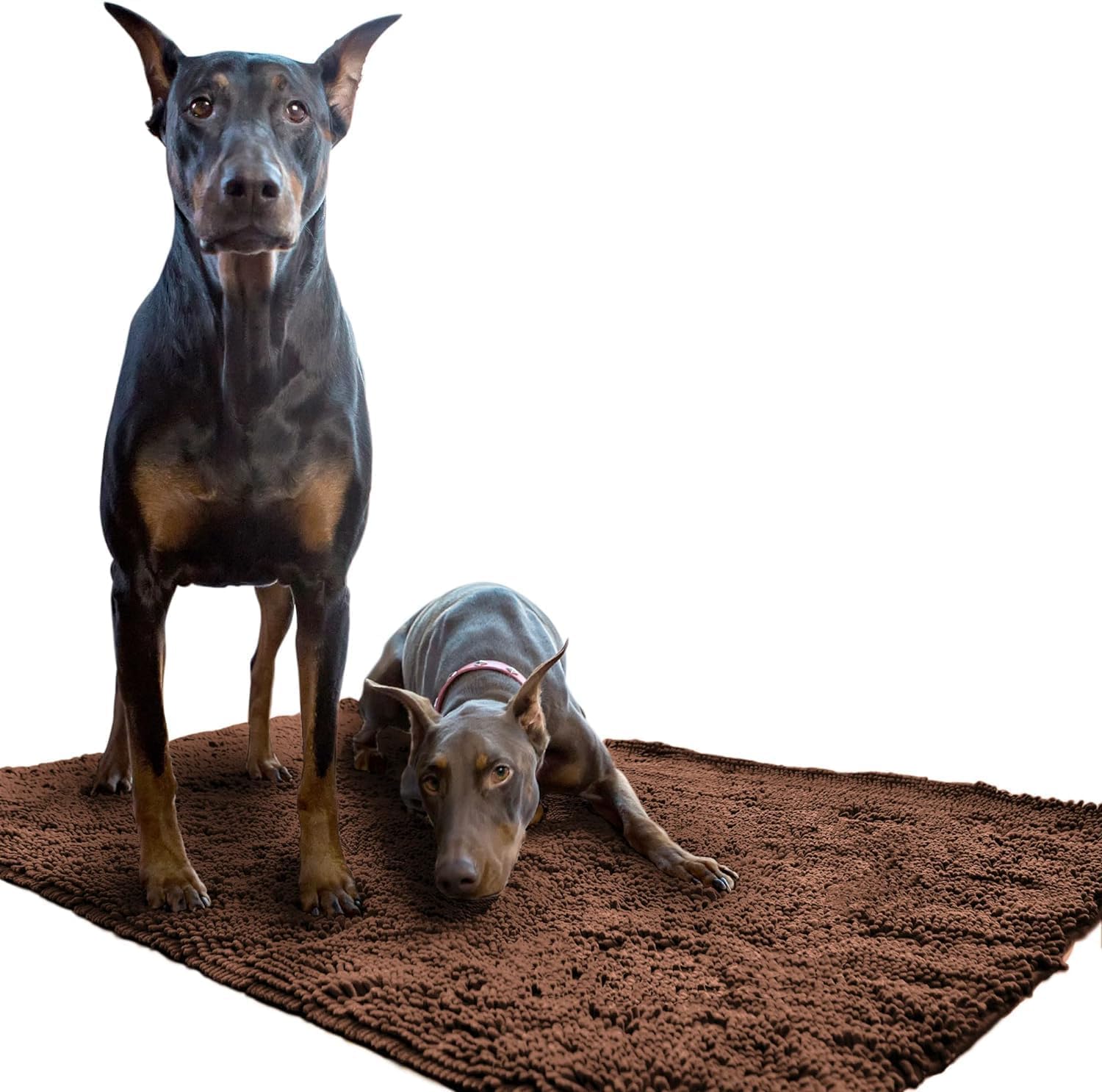 Soggy Doggy Doormat Plain Solid Color Design | Dark Chocolate | Extra-Large 36    X 60    | Ultra Absorbent Microfiber Chenille 