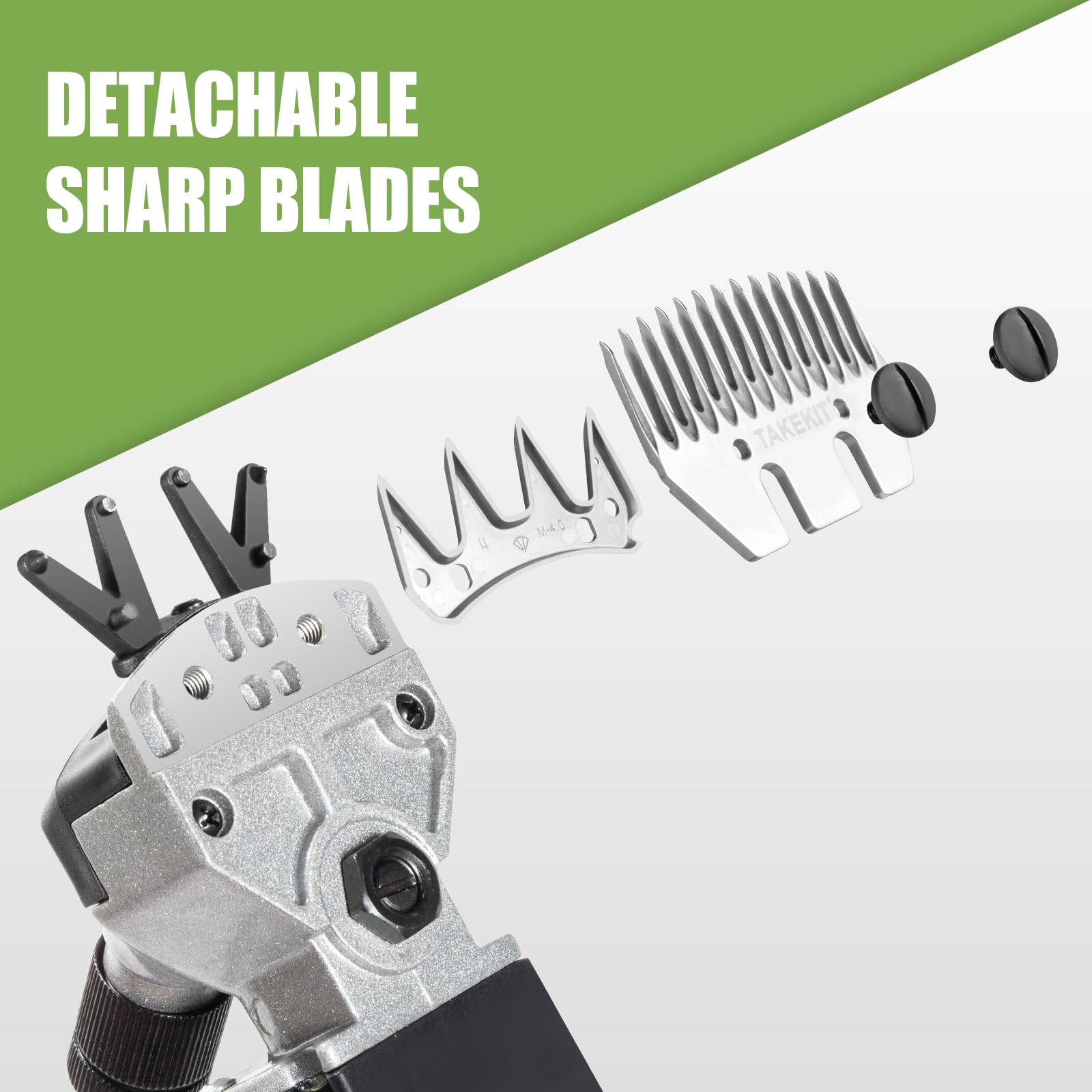 Takekit Sheep Shears Professional Electric Sheep Clippers For Sheep Alpacas Llamas And Large Thick Coat Animals Grooming, 6 Speeds Control Big And Heavy Sheep Trimmer, 380W