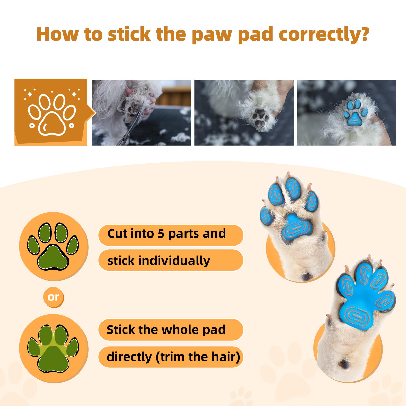 Non-Slip Dog Paw Protector Pads For Senior Dogs, Dog Paw Adhesive Pads On Hardwood Floor,Senior Dog Essentials With Strong Tract