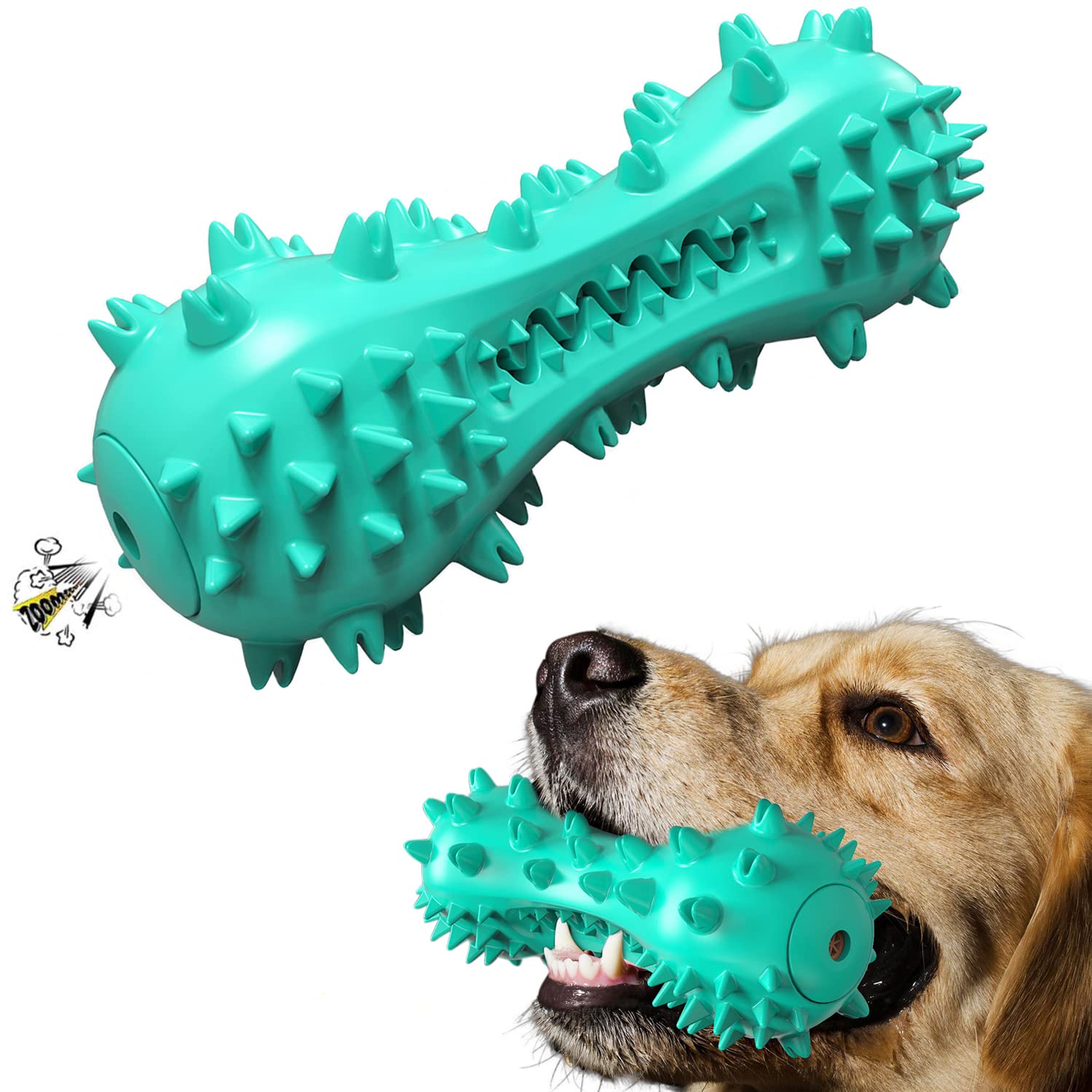Carllg Puppy Teething Chew Toys, Dog Toys For Aggressive Chewers, Indestructible Tough Durable Dog Toothbrush Toys, Squeaky Inte