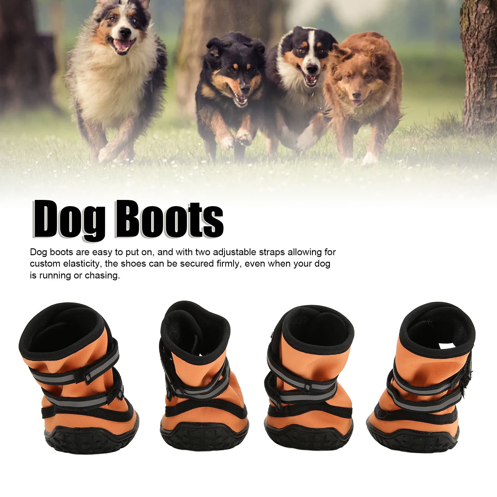 Dog Boots For Dogs, Non Slip Waterproof Dog Shoes For Outdoor, Paw Protectors For Medium To Large Dogs Dogs Paws Protectors Wint