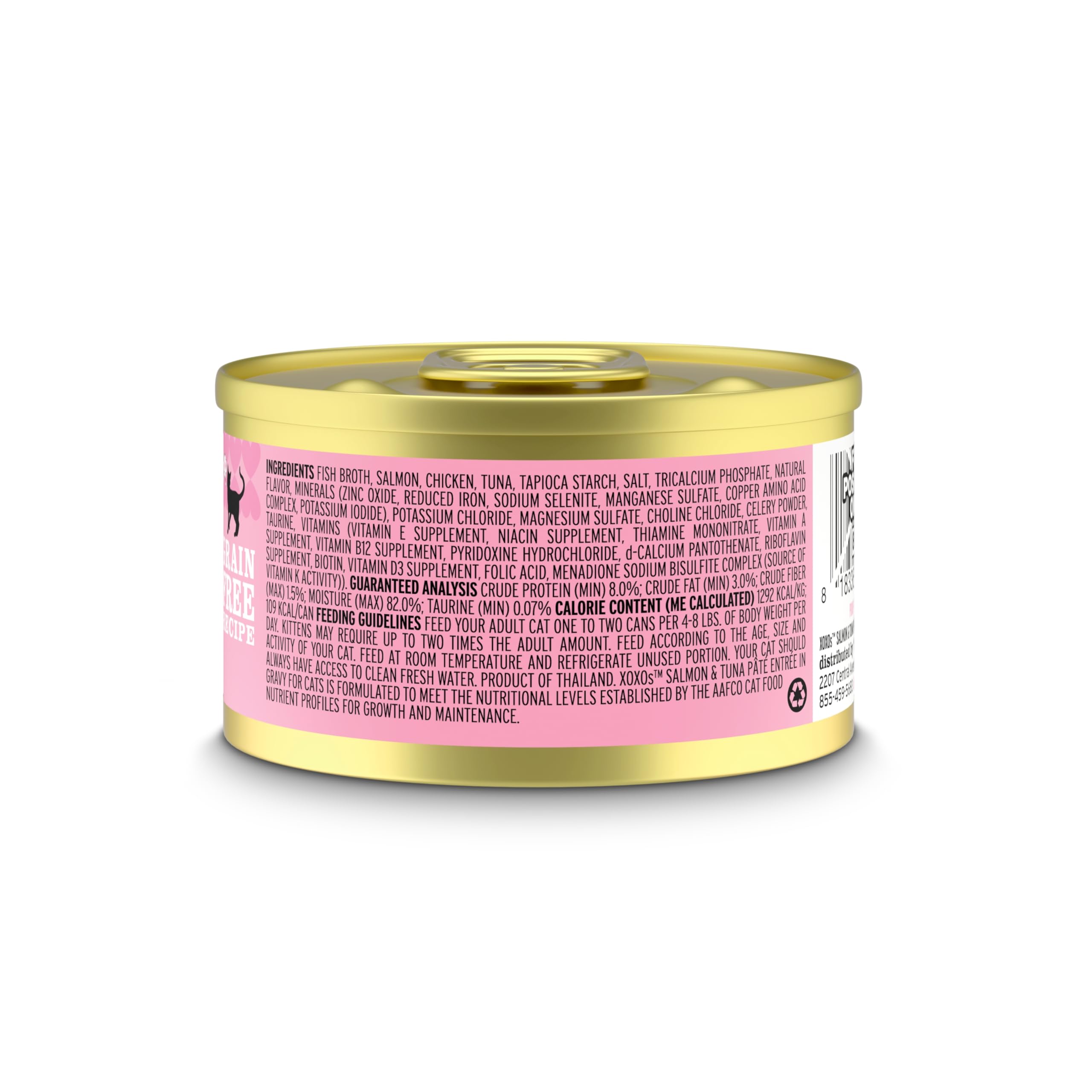 I and love and you XOXOs Wet Cat Food - Salmon + Tuna Pt   - Grain Free, Filler Free, 3oz Pack of 24 Cans