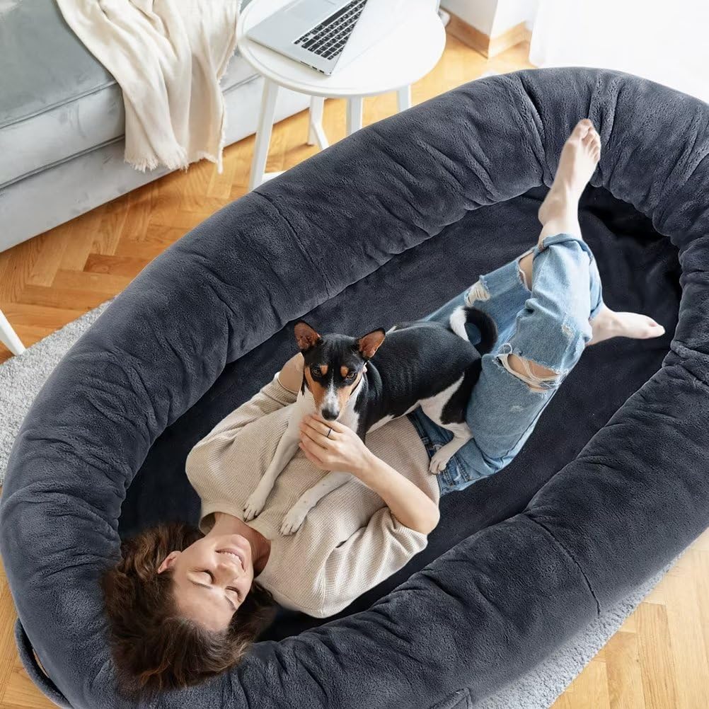 Fieiyob Human Dog Bed, 67'X38'X12' Human Dog Bed For Adult, Orthopedic Dog Bed Soft Cozy Flufy Human Sized Dog Bed For Large
