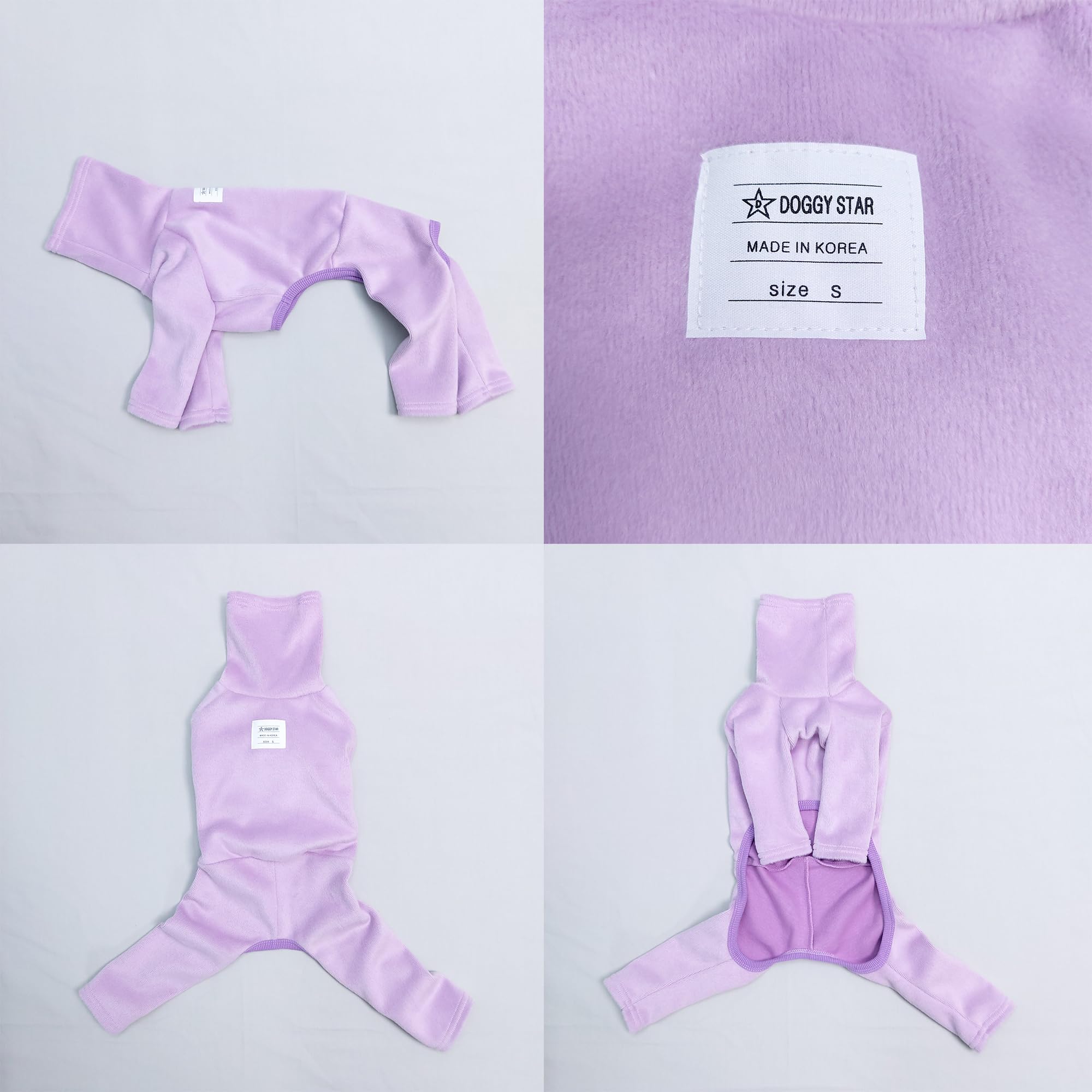 D Doggy Star Italian Greyhound Clothes Sweater Fleece Basic Onesie Whippet For Dog Turtleneck Outfits Coat (3Xl,Flce Purple)