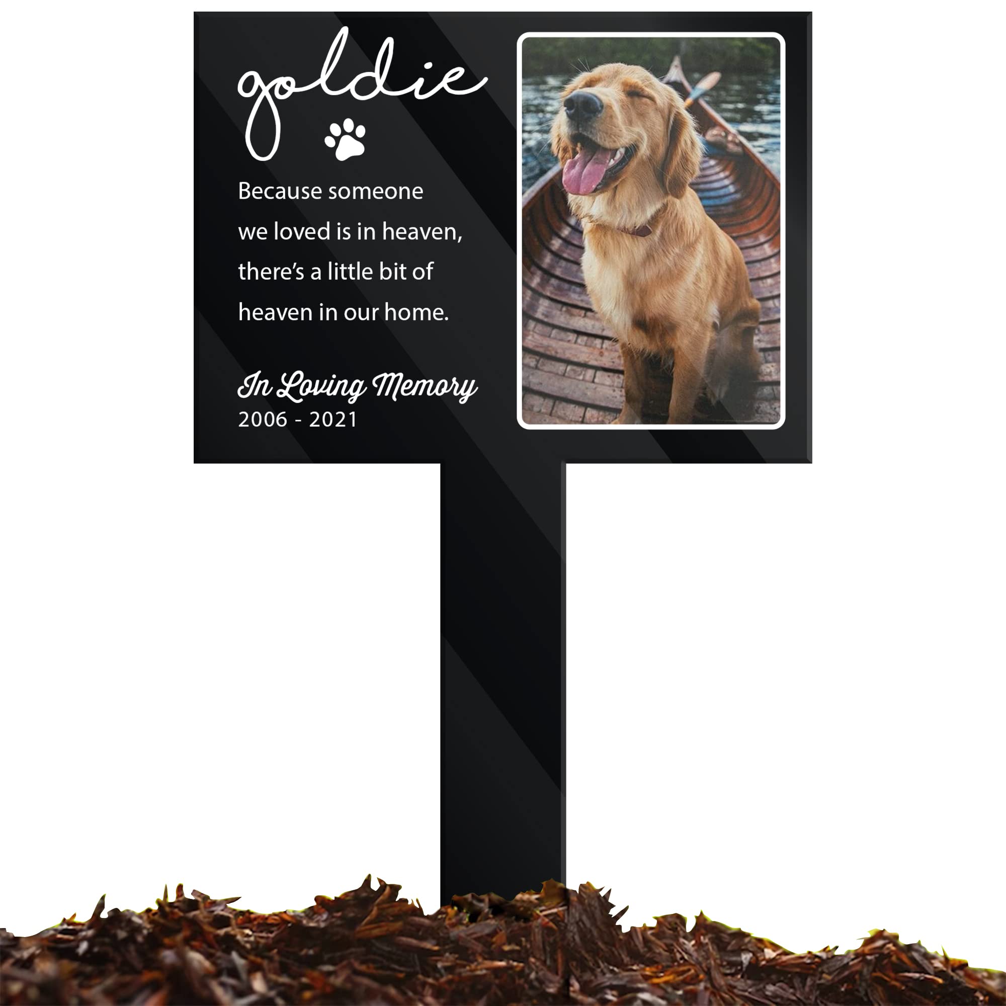 Bfigift Customized Dog Memorial Cross Pet Plaque Stake For The Garden Or Yard With Picture And Quote Pet Grave Markers Personalized Sympathetic Pet Loss Gifts Dog Memorial Stake For Someone Lost Pet