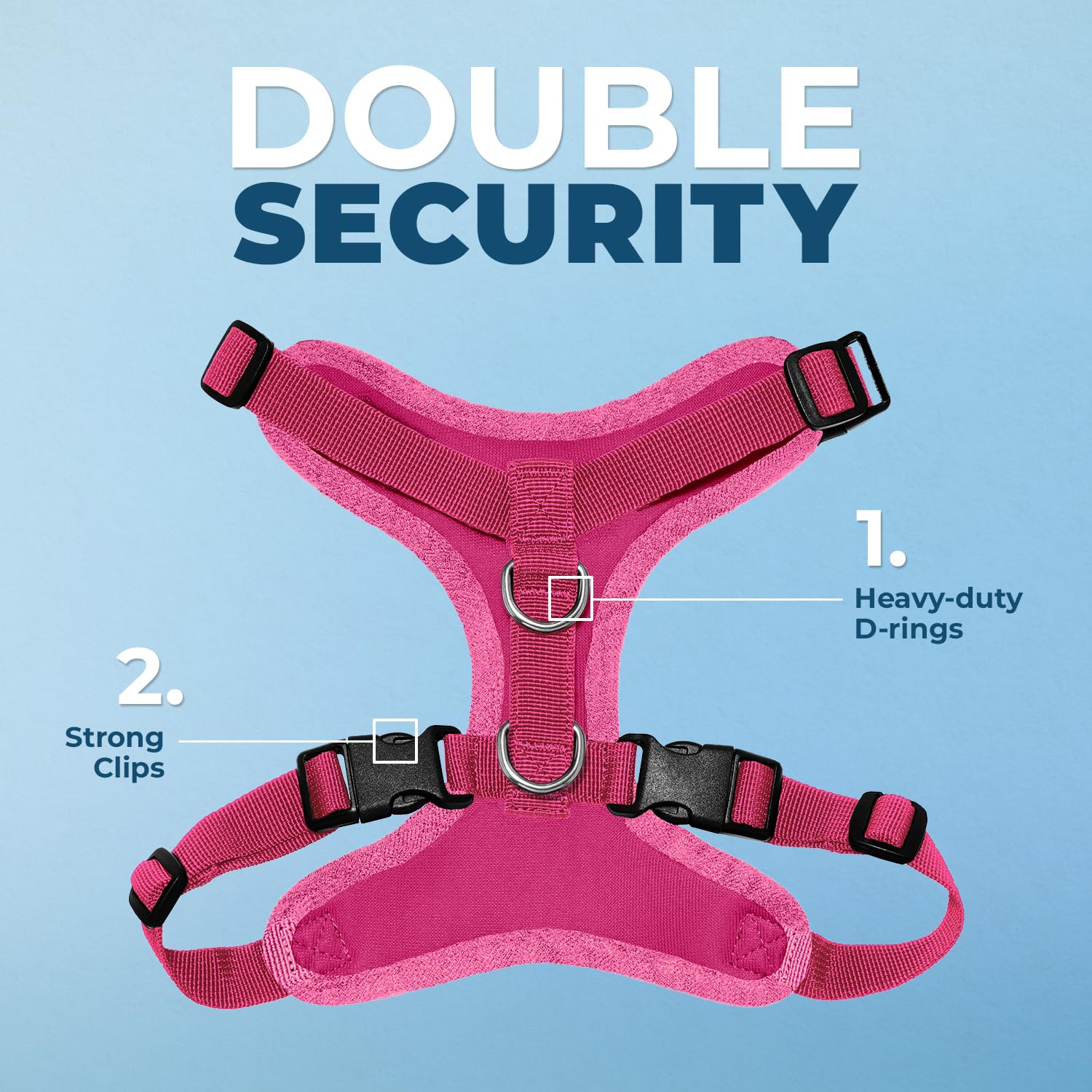 Voyager Step-in Pet Harness - All Weather Mesh, Adjustable Step in Harness for Cats and Dogs by Best Pet Supplies - Fuchsia, XS