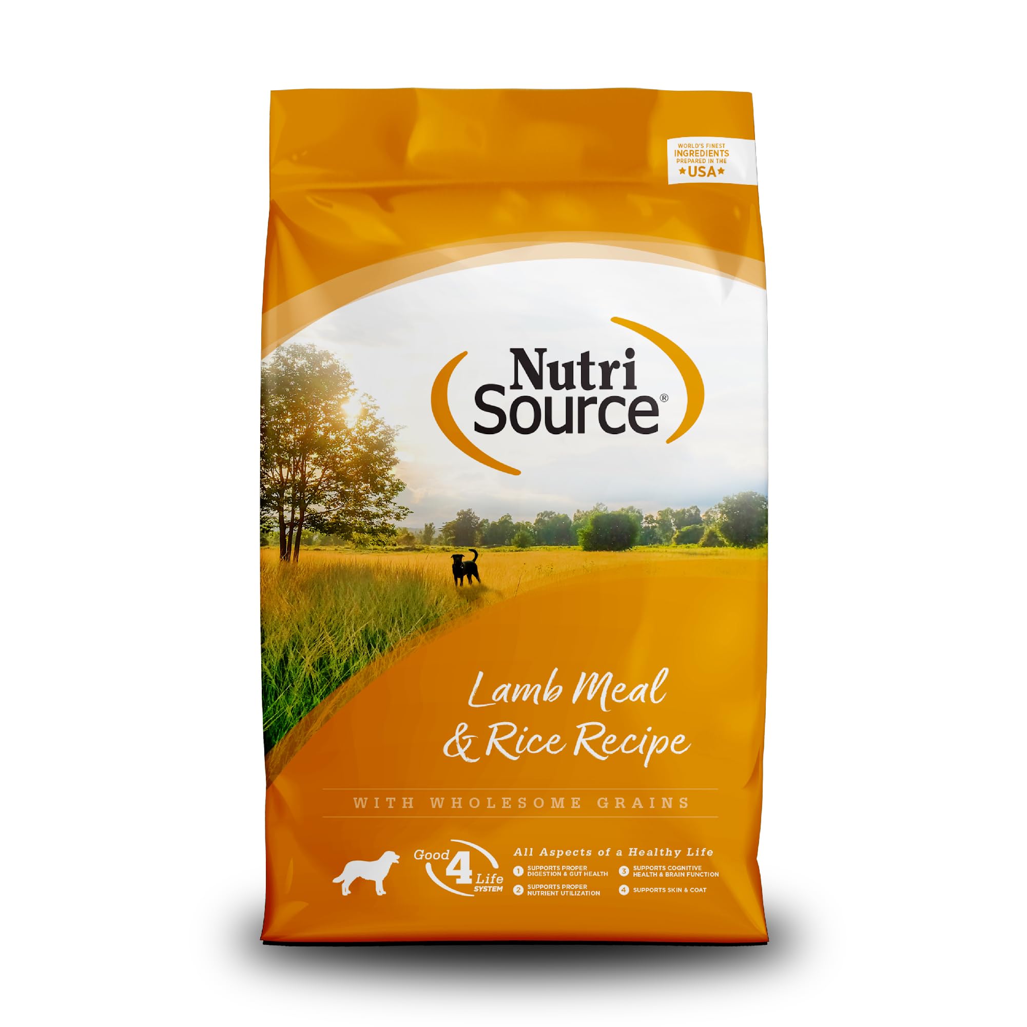 NutriSource Adult Dry Dog Food, Lamb Meal and Rice, 4LB