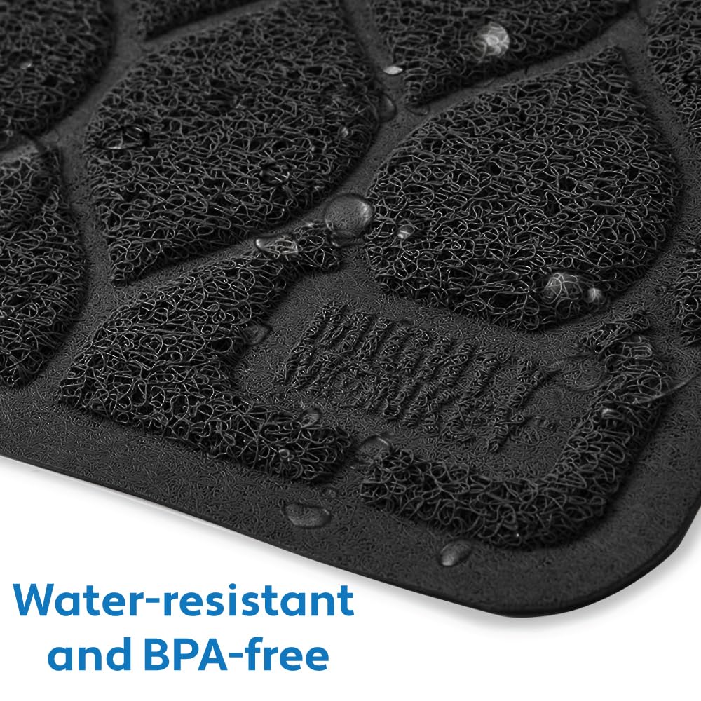 Mighty Monkey Waterproof Bpa Free Cat Litter Box Trapping Mat, Easy Clean Floors, Textured Backing, Soft On Sensitive Kitty Paws