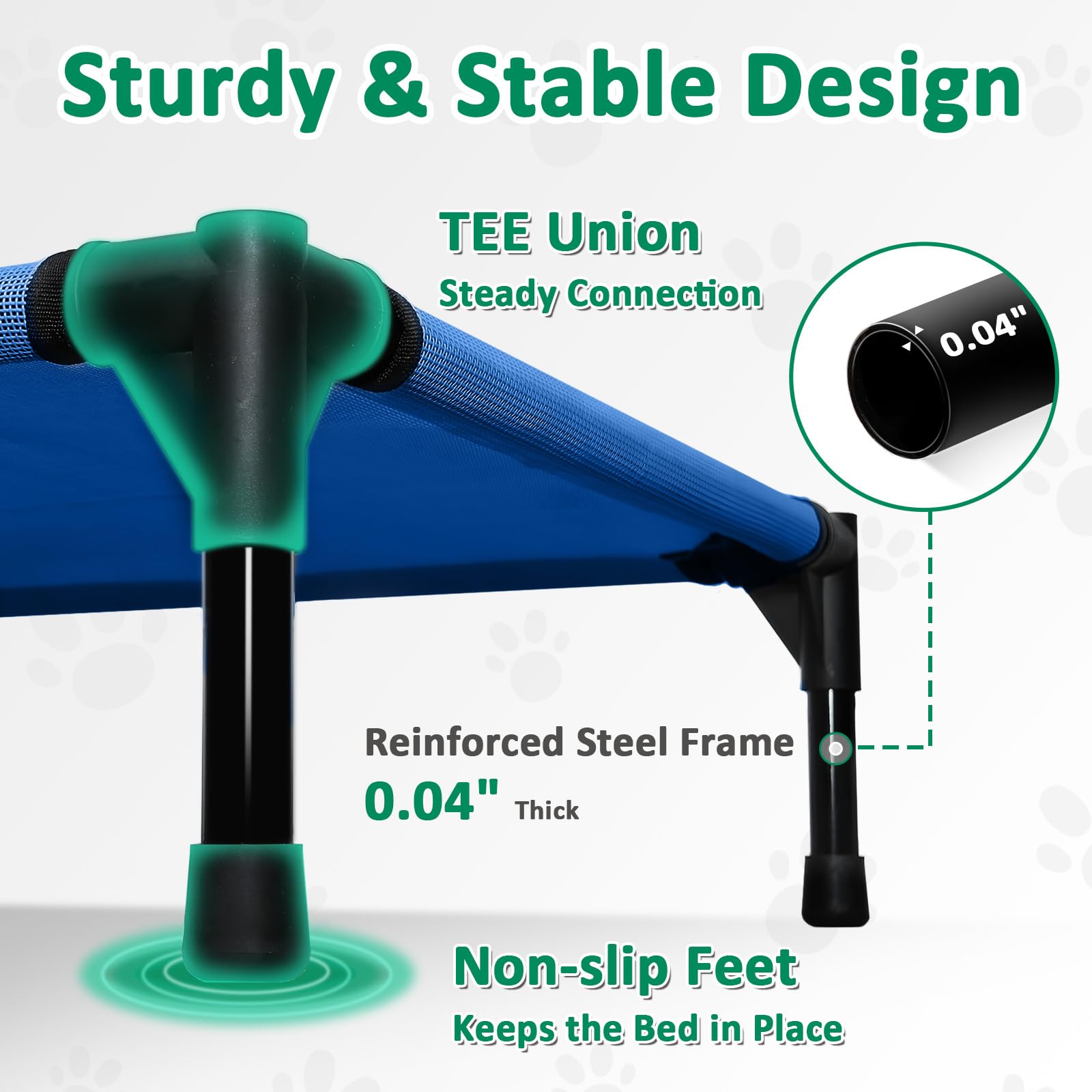 Kmfyzye Elevated Dog Bed Xl, Xlarge Raised Outdoor Dogs Beds, Breathable Mesh And Anti-Slip Feet, Lifted Pet Cot Off Ground, Coo