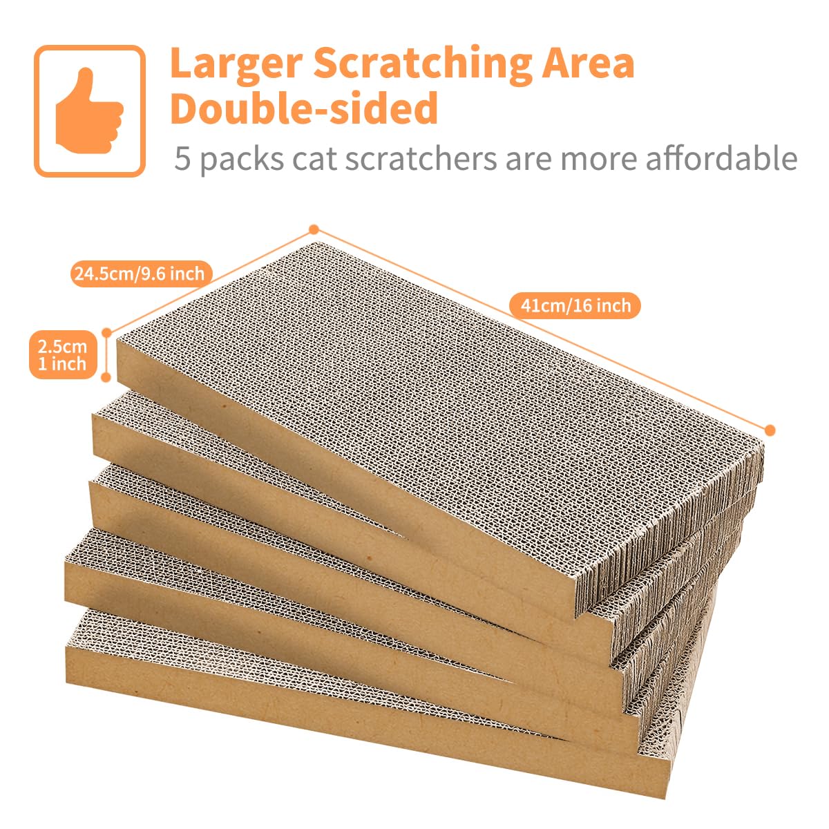Agym Cat Scratcher Cardboard Box For Indoor Cats 5 Packs In 1, Cat Scratching Pad Cardboard Box For Indoor Cats And Kitten, Large Size Cat Scratch Pad Board Easy For Cats To Scratch