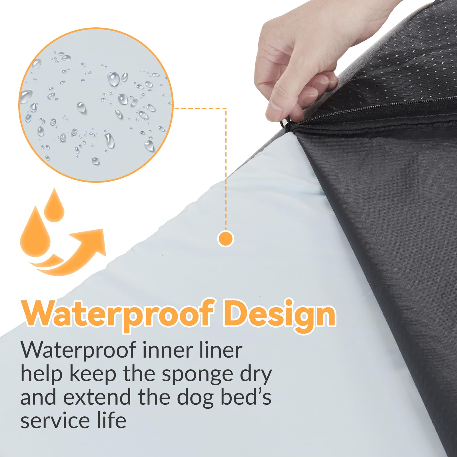 Dokdogs Orthopedic Dog Bed For Small Dogs Waterproof Memory Foam Puppy Pet Bed With Sides Nonskid Bottom Dog Couch Beds With Was