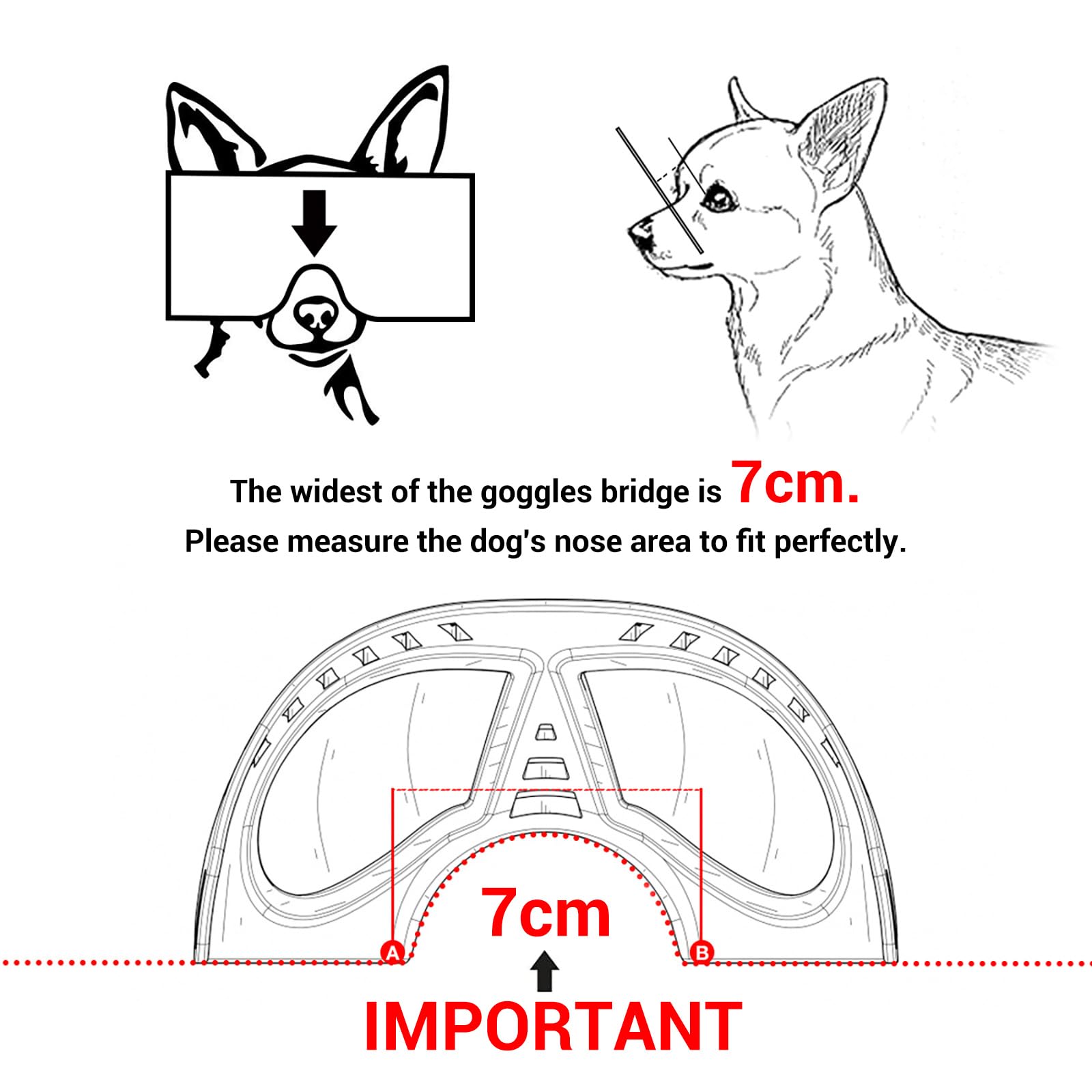 Billionchains Dog Goggles Windproof For Small-Medium Breeds Dog Sunglasses Anti-Uv With Adjustable Straps For Small Dog - Silver