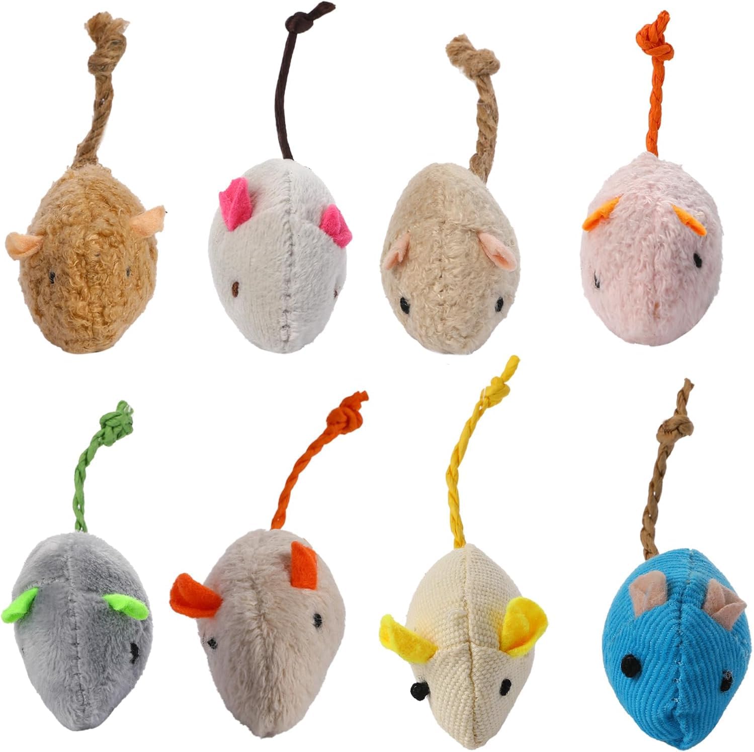 Kspups Interactive Plush Cat Mice Toys  Realistic MouseShaped Catnip Toys For Indoor Cats And Kittens, Soft BiteResistant Toy