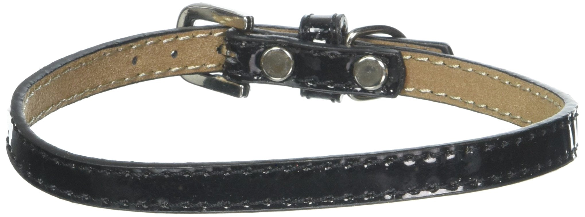 Mirage Pet Products Plain Ice Cream Dog Collar, Size 14, Black