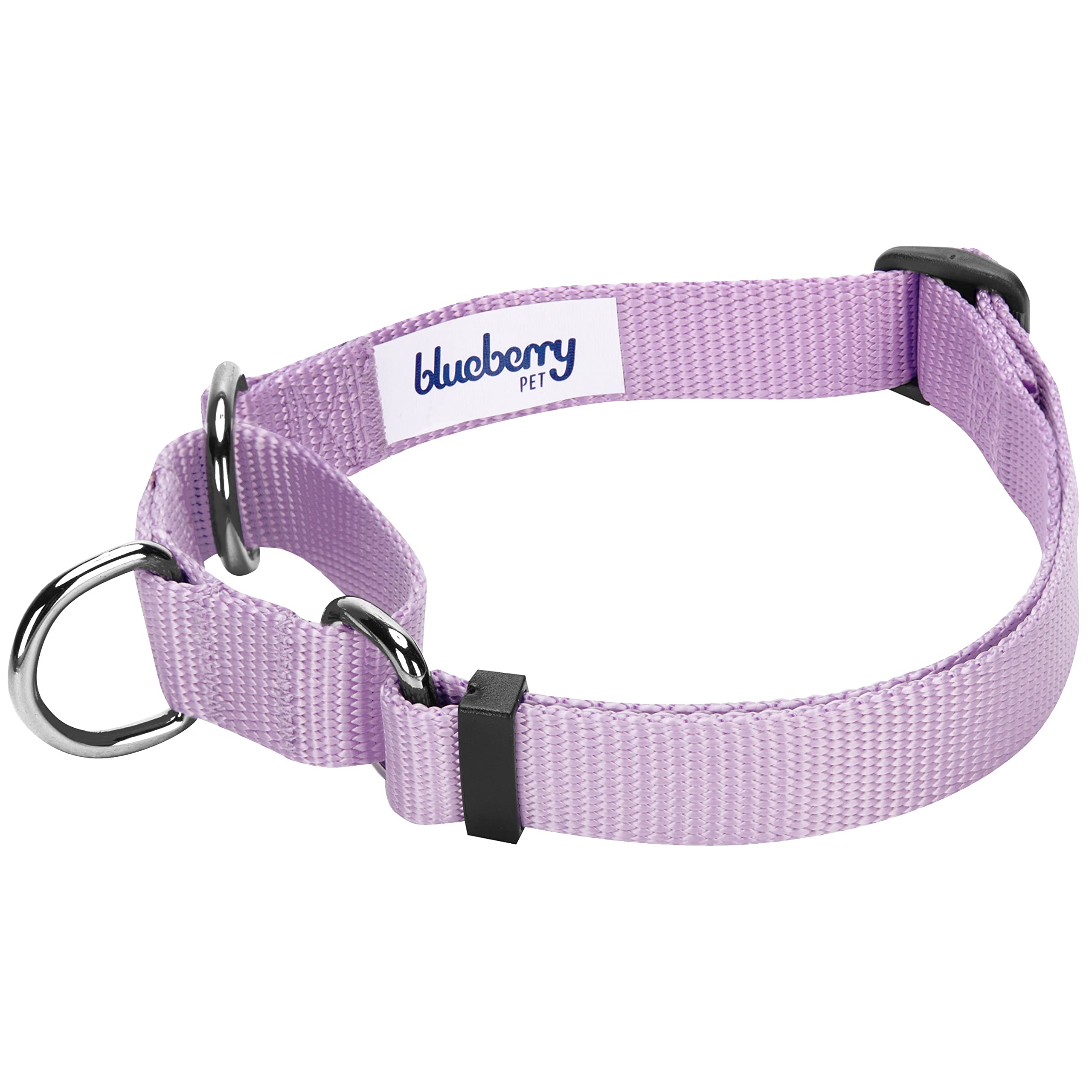 Blueberry Pet Essentials Martingale Safety Training Dog Collar, Lavender, Small, Heavy Duty Nylon Adjustable Collars For Dogs