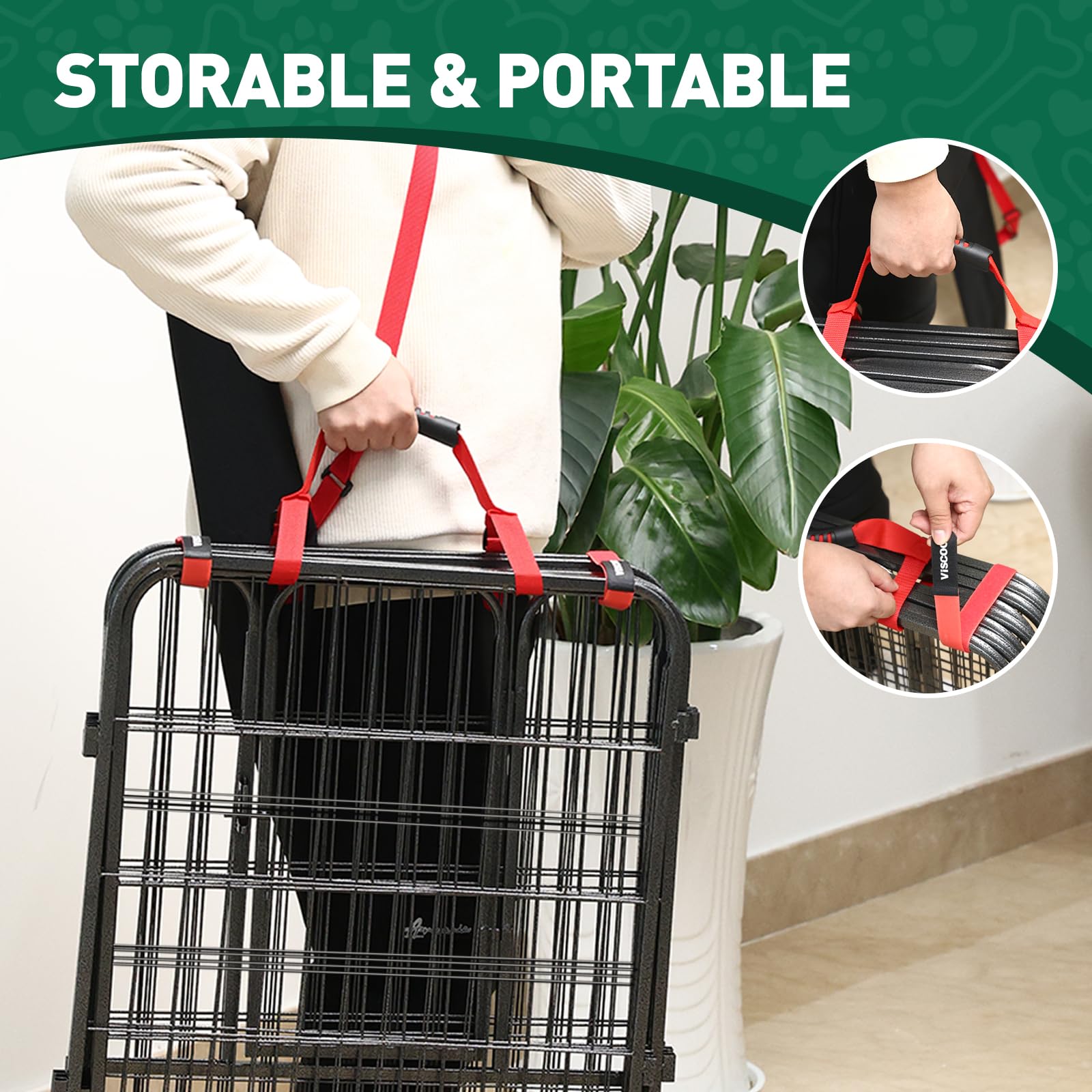 Dog Playpen Outdoor, 8 Panels 40' High Heavy Duty Metal Dog Pen, Pet Fence For Large/Medium/Small Dogs, With Doors Foldable Met