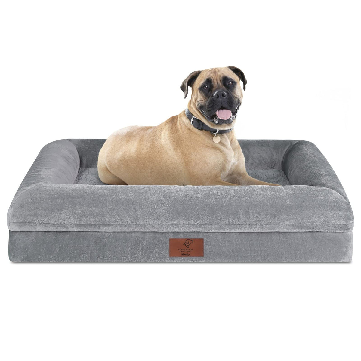 Yiruka Jumbo Dog Beds, Orthopedic Dog Bed, Washable Dog Bed With [Removable Bolster], Waterproof Dog Bed With Nonskid Bottom, Do