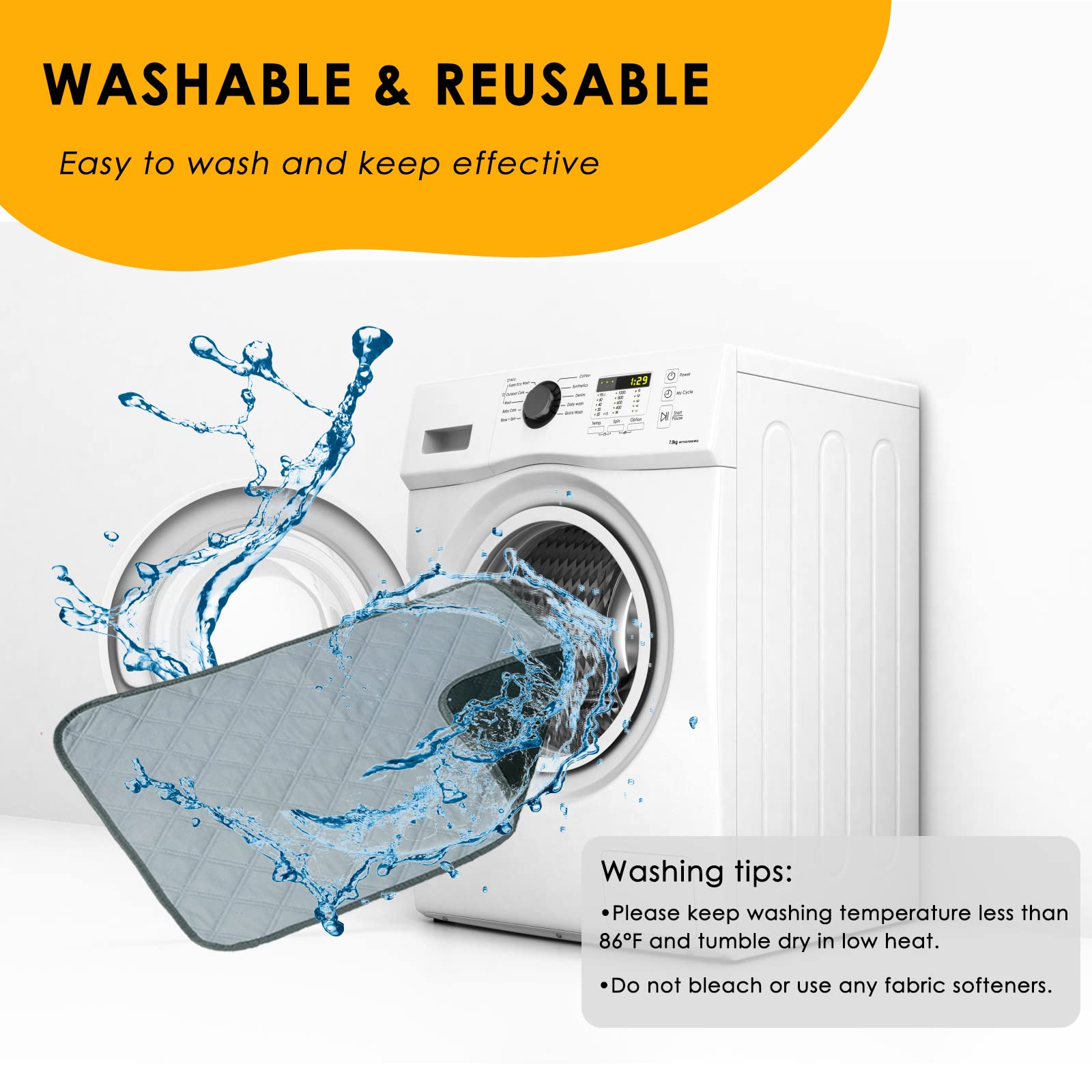 Mooydee 4 Pack Guinea Pig Cage Liners For C&C 2X1 Habitat Washable Guinea Pig Bedding Super Absorbent | Waterproof | Non Slip| R