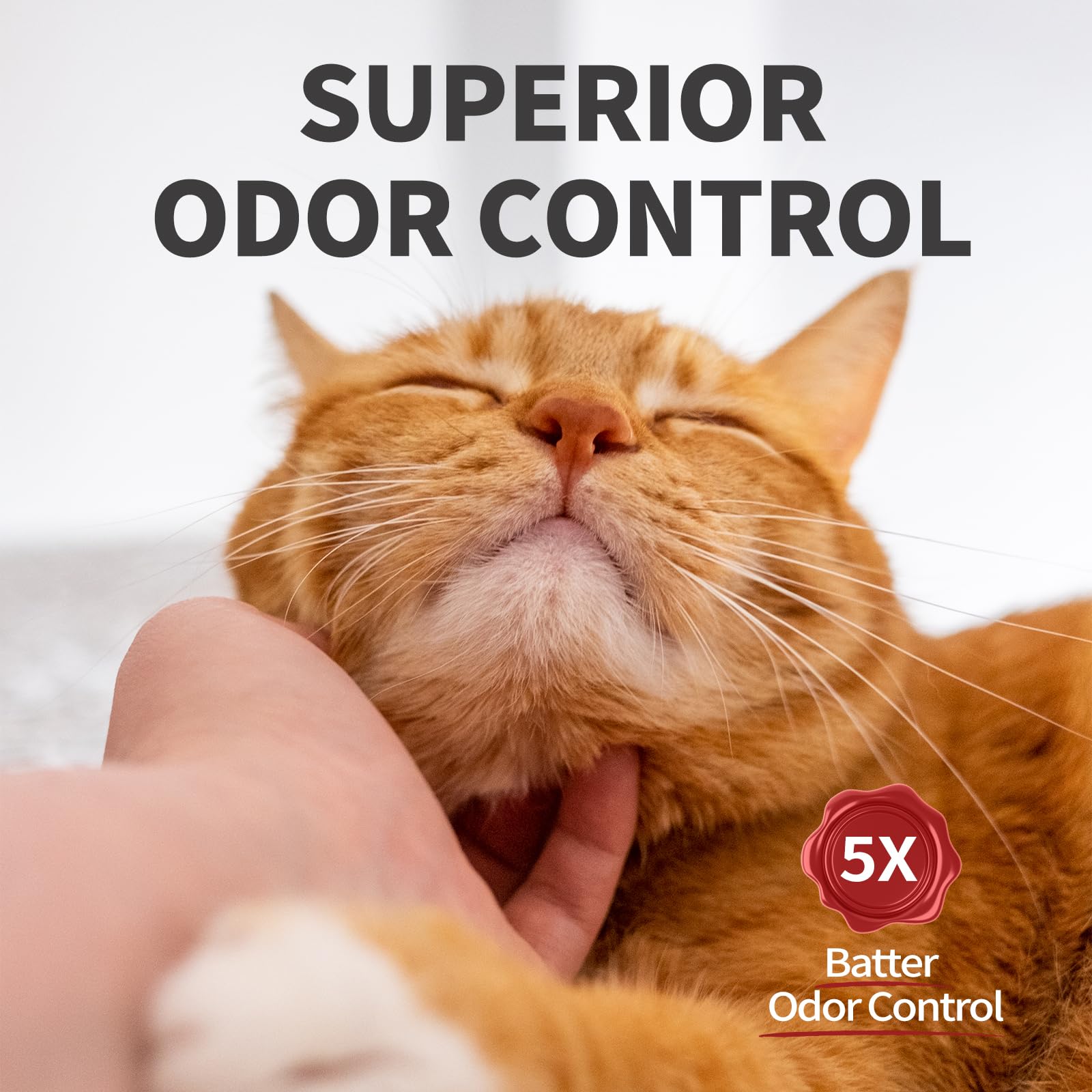 Abcpet Cat Litter Crystals No Clumping Odor Control Kitty Litter Non-Clumping No Scooping Low Dust, Low Tracking, Dehydrates Was