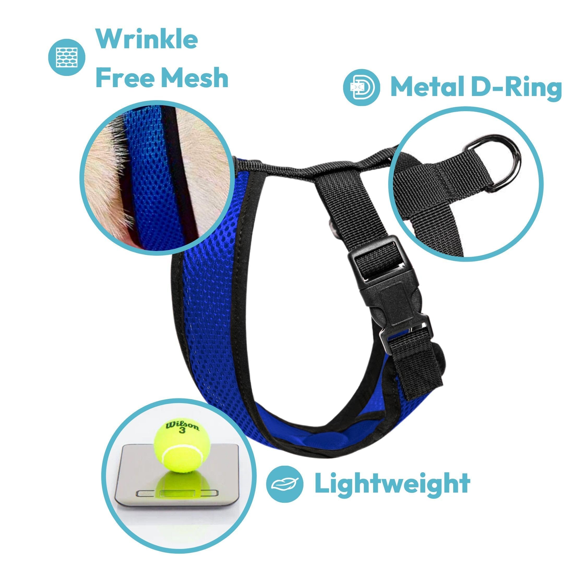 Gooby Black X-Large Polyester Comfort X Harness For Small Dogs, No Pull, Choke-Free, Lightweight Mesh, Machine Washable