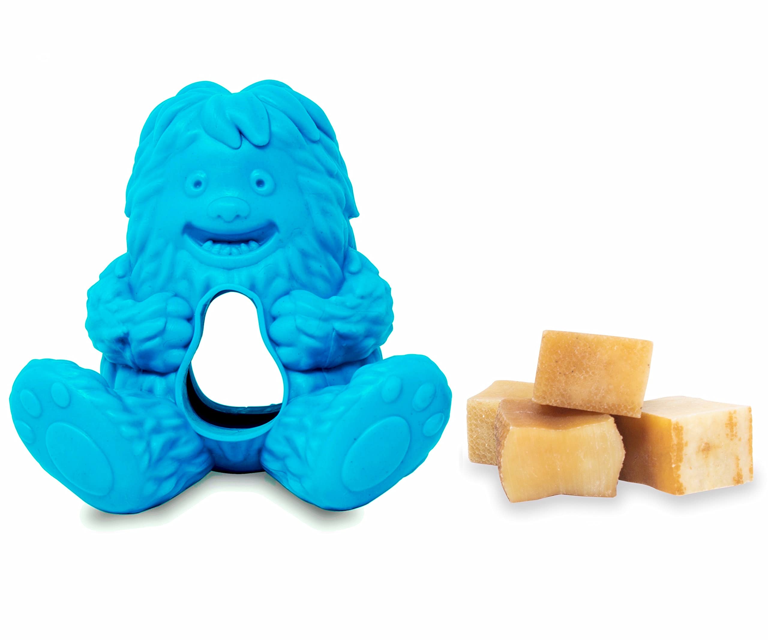 Yeti Puff and Play Dog Toy Interactive Nuggets Treats Dispenser Puzzle, Fun Stimulating Chew Toy for Teething, Behavior Training