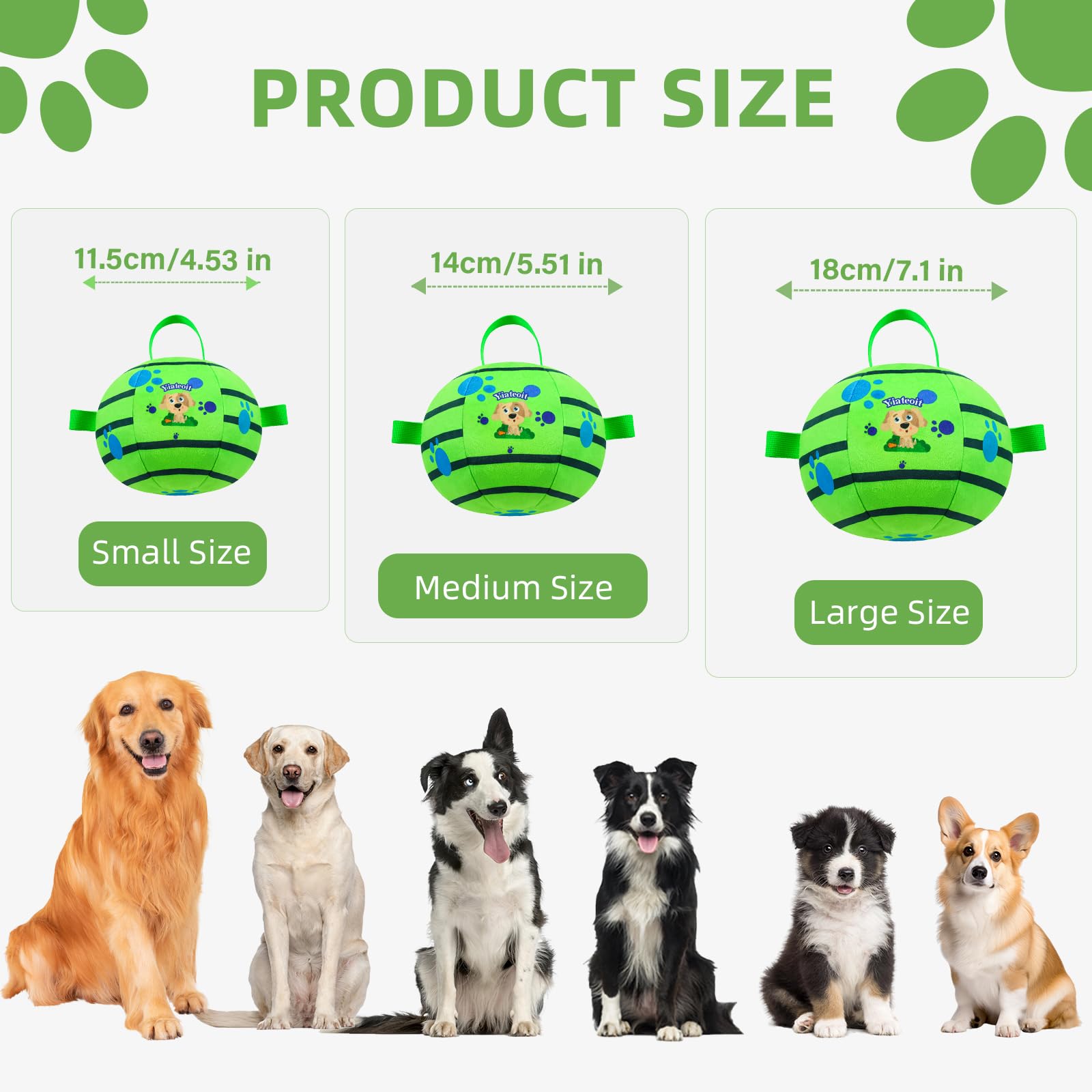 Yiateoit Interactive Dog Toys,Remote Control Dog Balls With Jumping, Rolling & Moving Functions - Includes A Vibrating Dog Ball