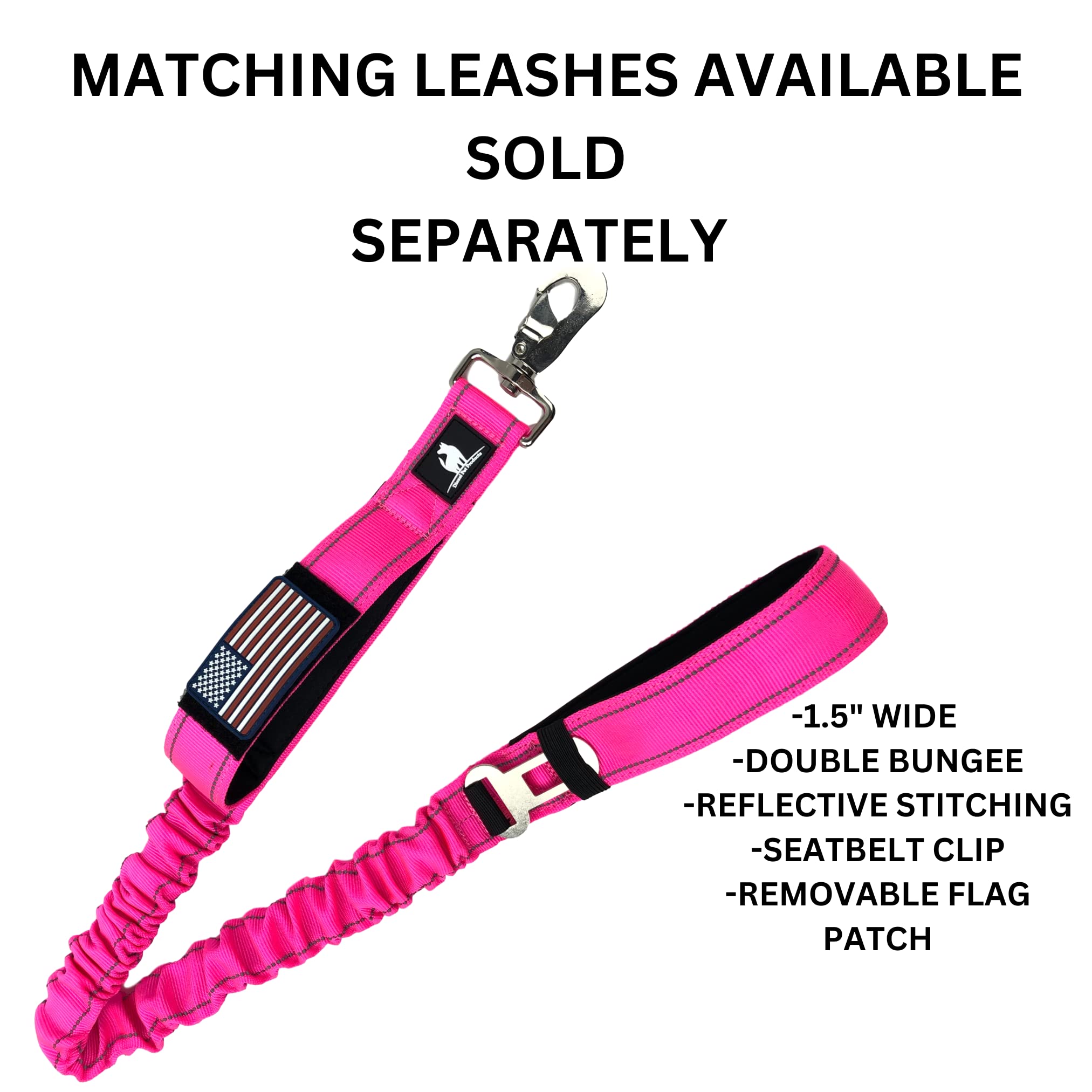 2' Personalized Tactical Dog Collar - Wide Thick Military Style With Strong Belt Buckle Closure - American Flag Patch - Reflective - Med And Xl Sizes For Large And Giant Dogs