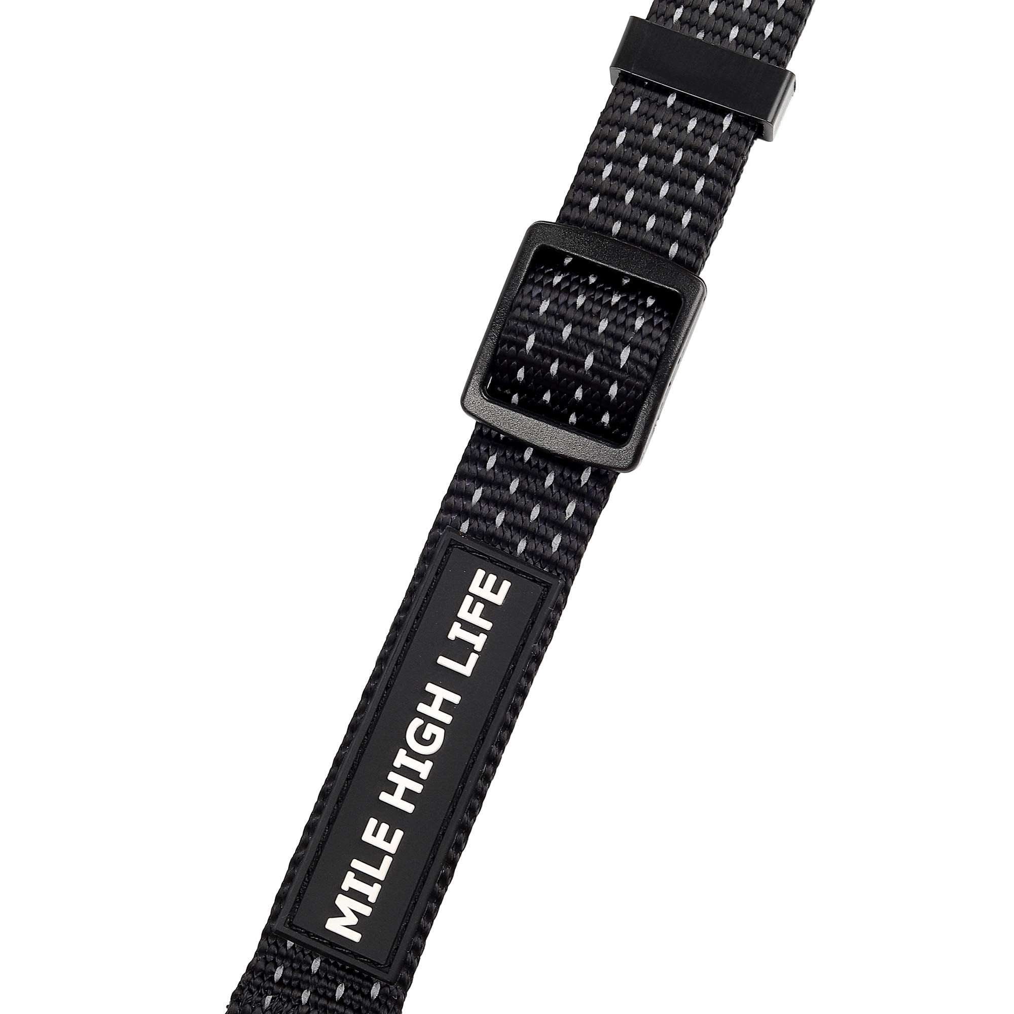 Mile High Life Dog Collar, Nylon Reflective Dog Collars W Pull D-Ring, Light Weight Adjustable Puppy Collars, Dog Collars For La