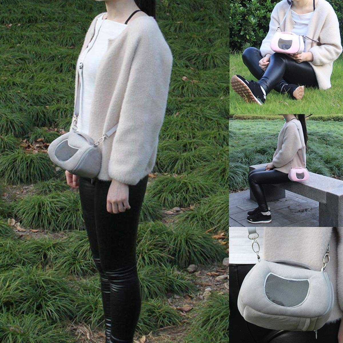 Litewoo Hamster Travel Carrier Portable Outgoing Breathable With Adjustable Shoulder Strap Pet Carrying Bag For Sugar Glider Hamster Rat Chipmunk