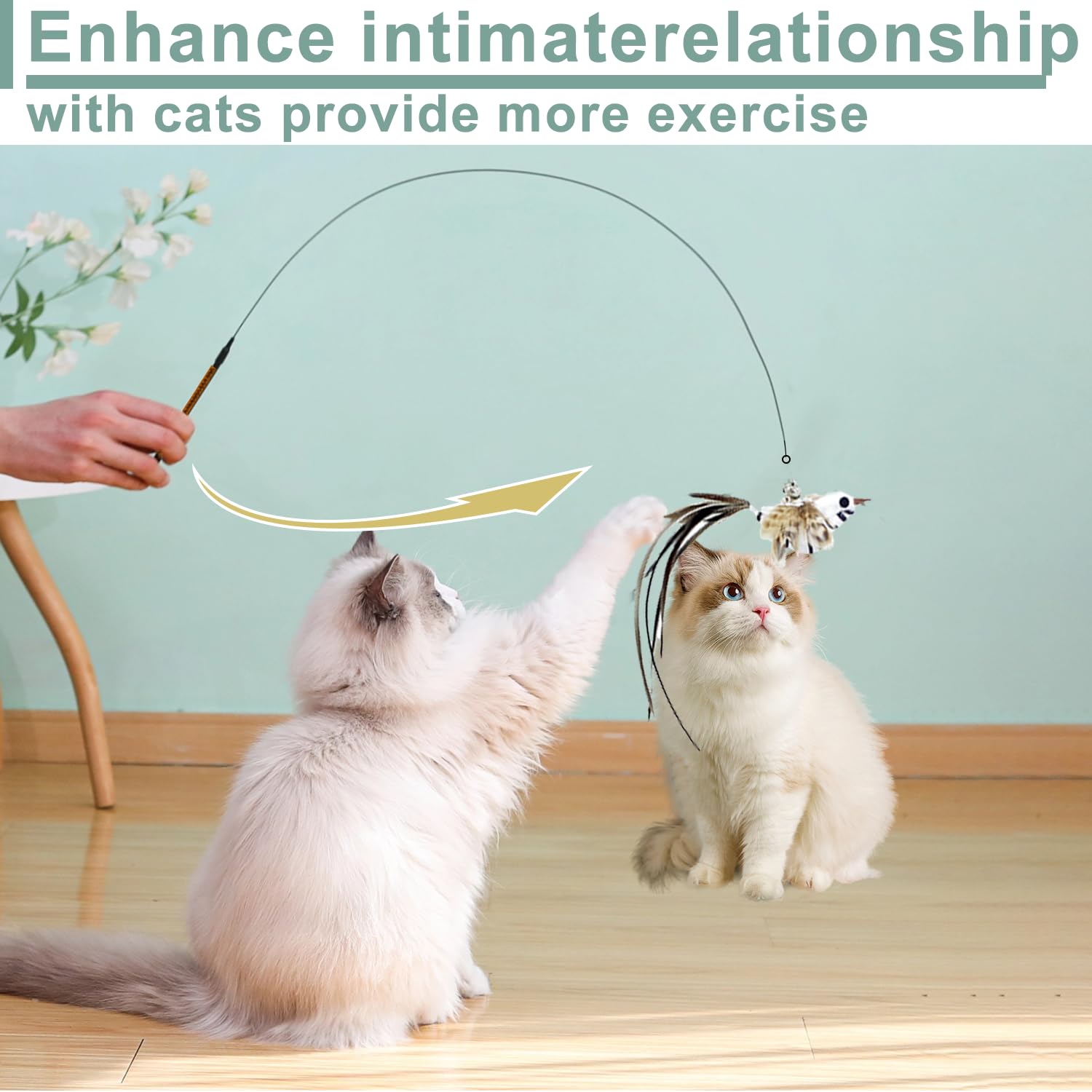 7-In-1 Interactive Cat Toys For Indoor Cats With Adhesive Suction Cup, Hanging Cat Toys, Silvervine Stick And Chew Rope Cat Teet