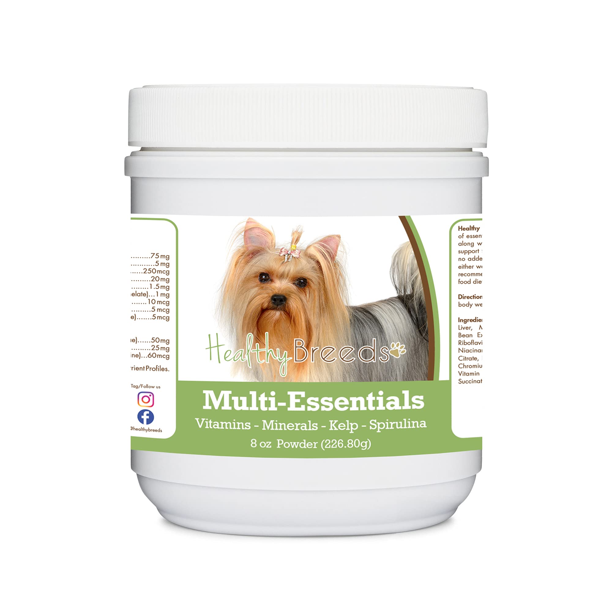 Healthy Breeds Yorkshire Terrier Multi-Essentials Powder for Dogs - an Ideal Supplement of Vitamins, Minerals & Antioxidants for