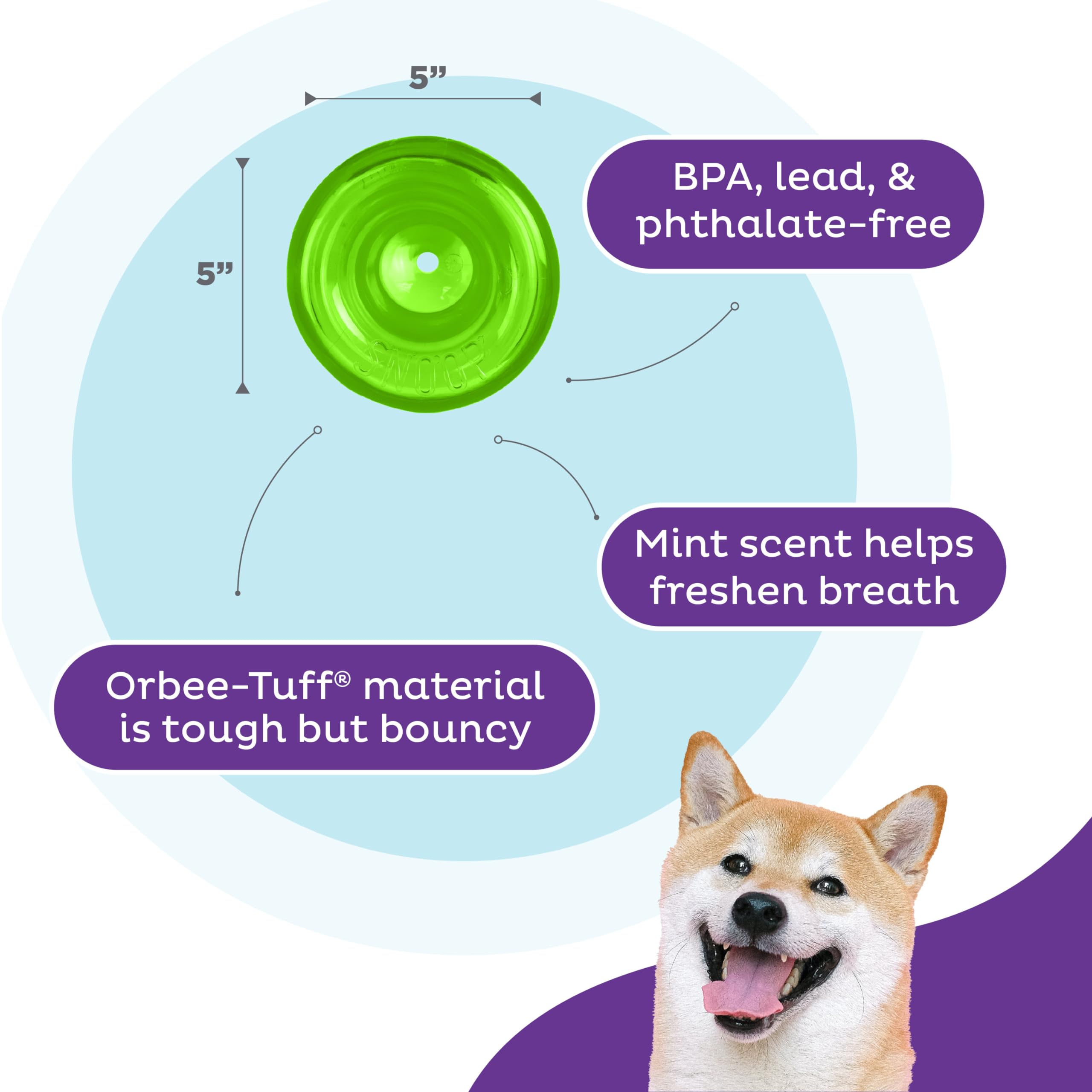 Outward Hound by Planet Dog Snoop Interactive Treat Dispensing Dog Toy, Large, Green