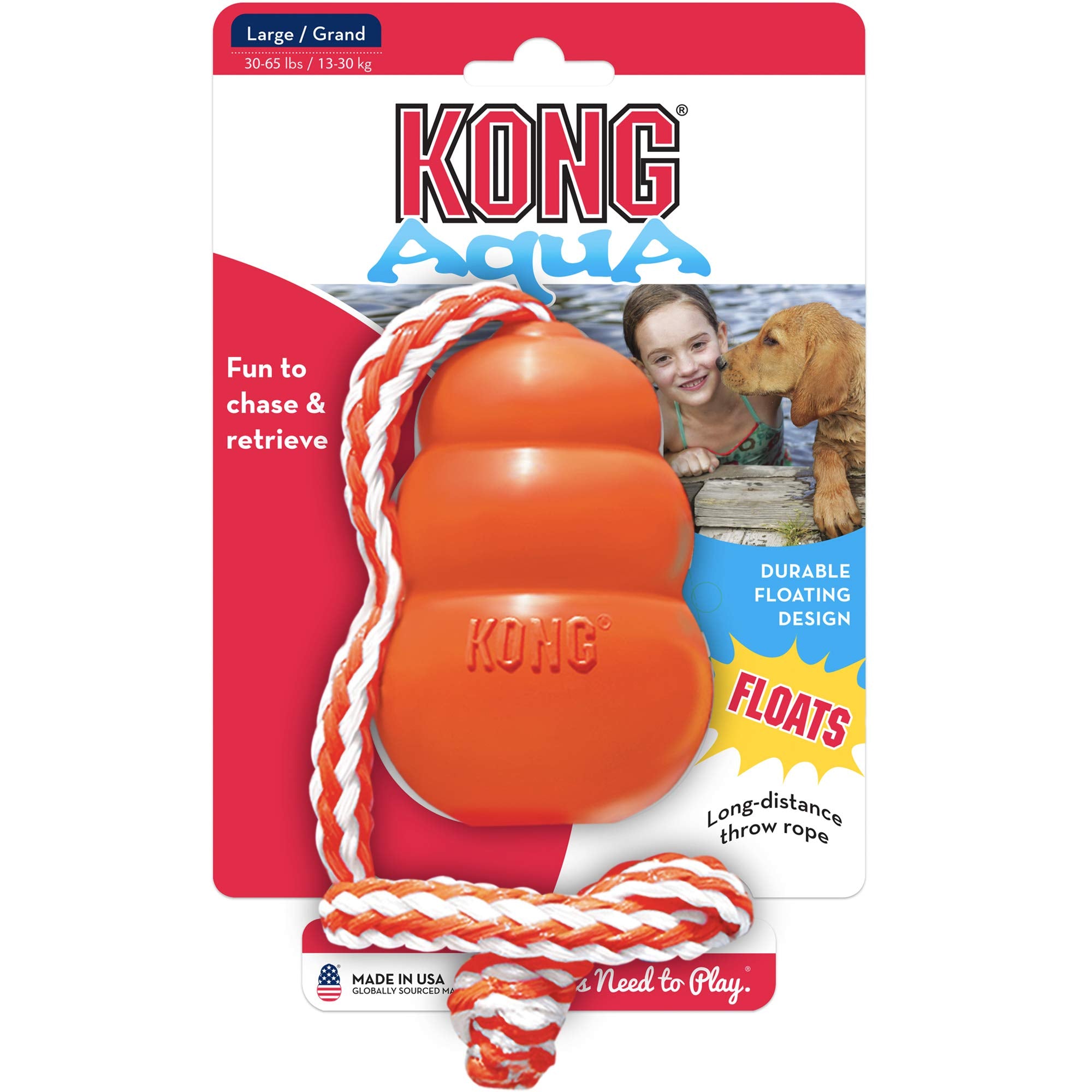 Kong - Aqua And Training Dummy - Floating Fetch Toy For Water Play And Training - For Large Dogs