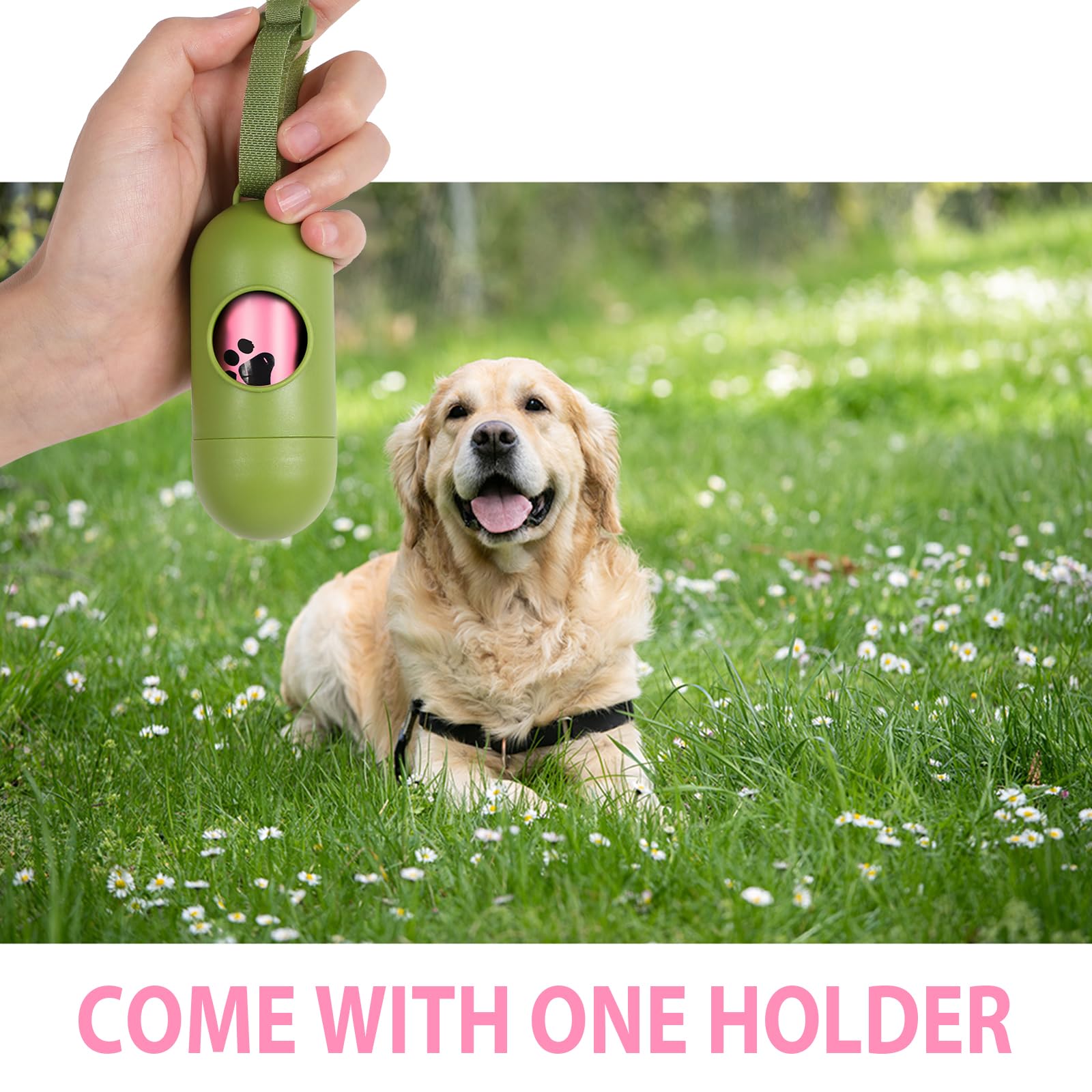 Dog Poop Bag Rolls Pink: 540 Count Dog Waste Bags with Dispenser, Extra Thick Strong Leak proof Poop Bags for Dogs Doggy | Unsce