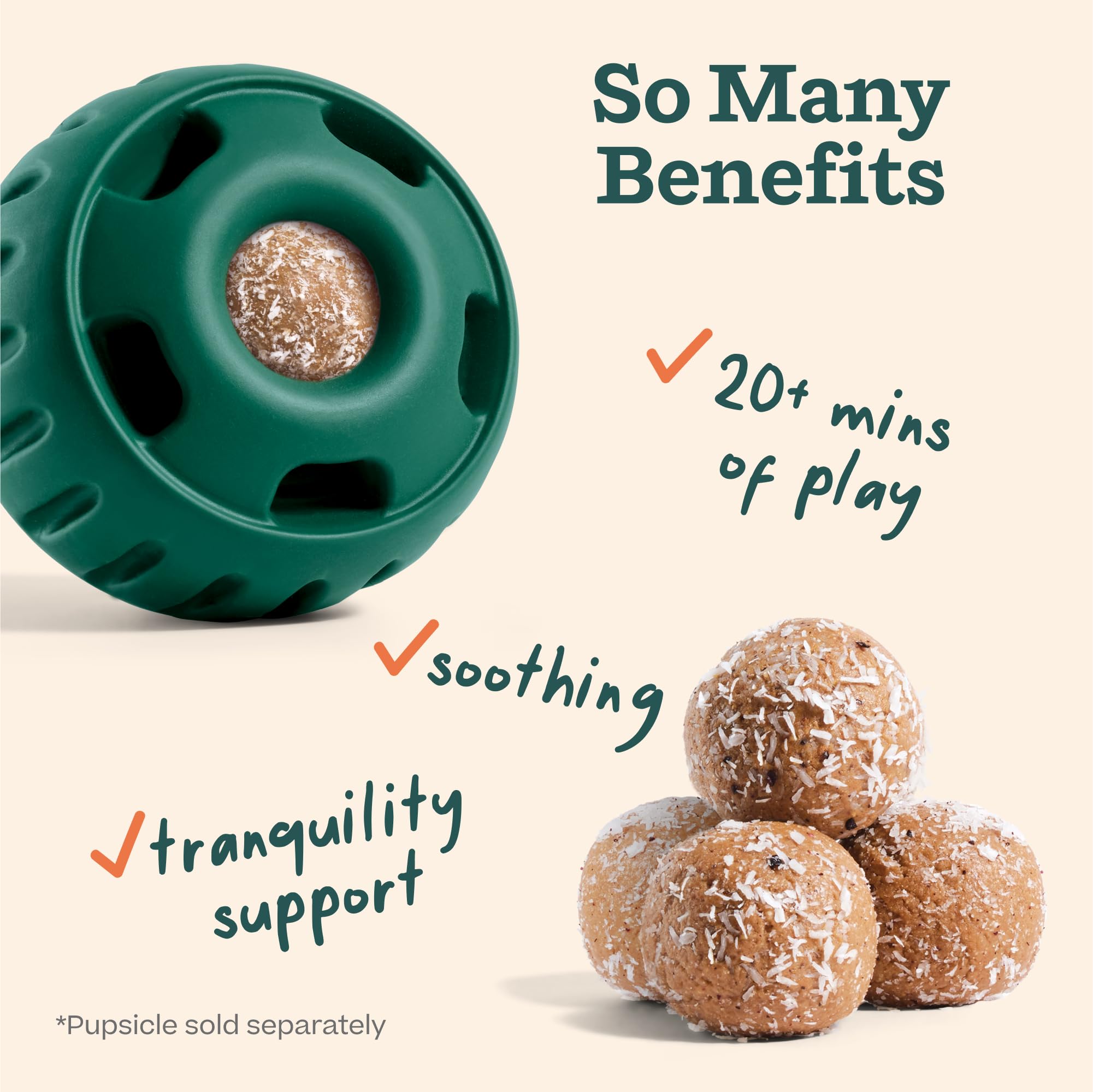 WOOF Pupsicle Refill Pops for Calming - Long-Lasting Refills for The Pupsicle Toy to Promote Calm - Calming Dog Treats - Magnesi